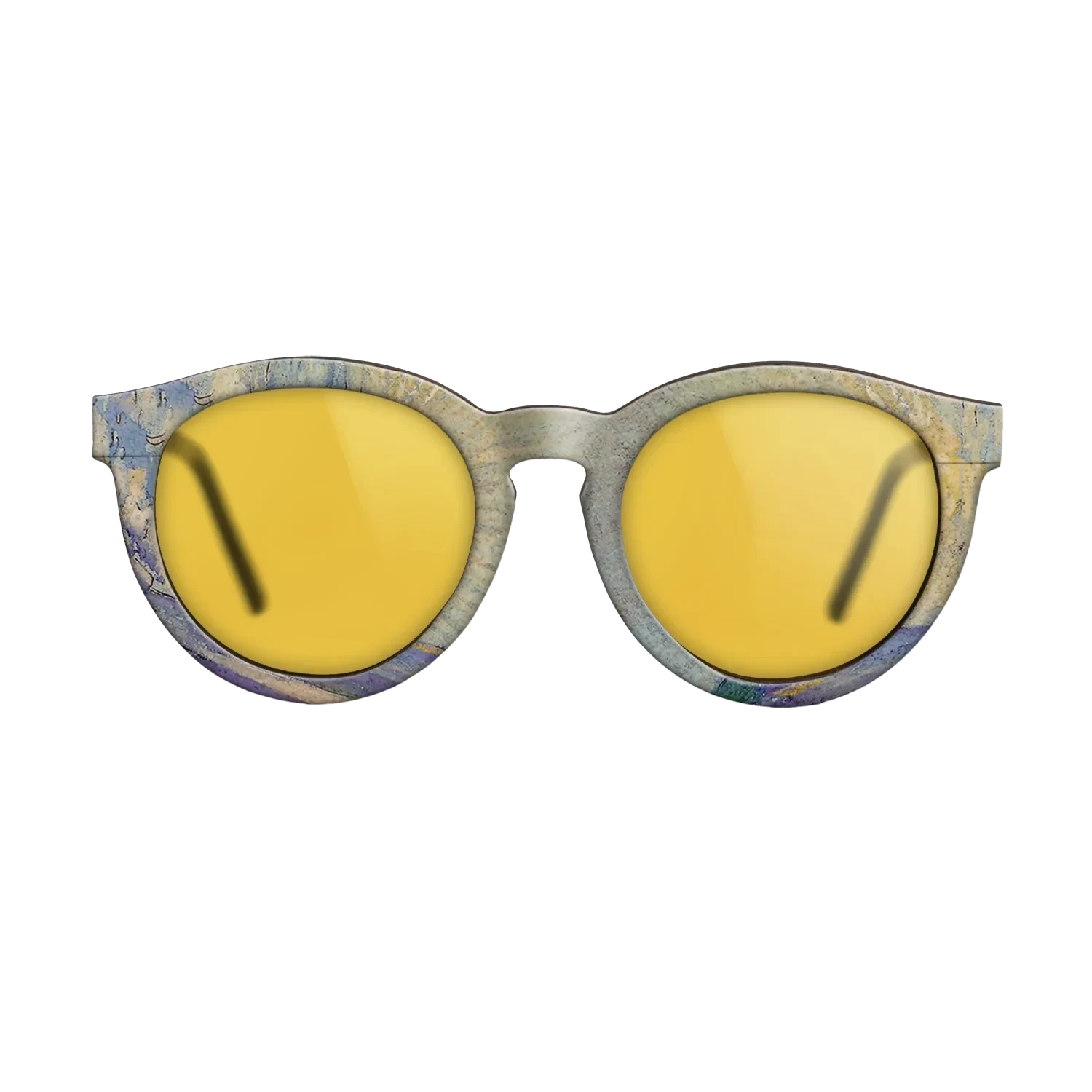 Oil Painting on Straight Grain Walnut: Rococo - Sunrise on the Sea, c.1883 - Camille Pissarro - The Rebel - Round - 1083 - SIRIS wood optic