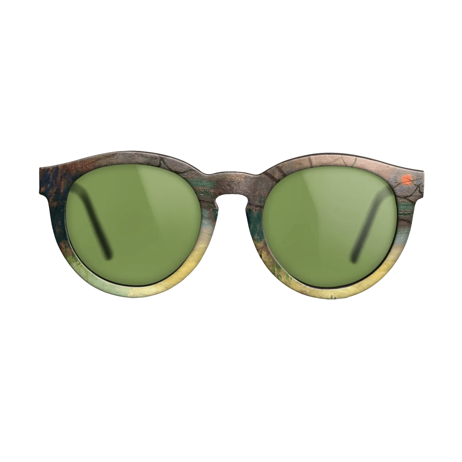 Oil Painting on Straight Grain Walnut: Rococo - Sunset, 1880 - Claude Monet - The Rebel - Round - 1206 - SIRIS wood optic