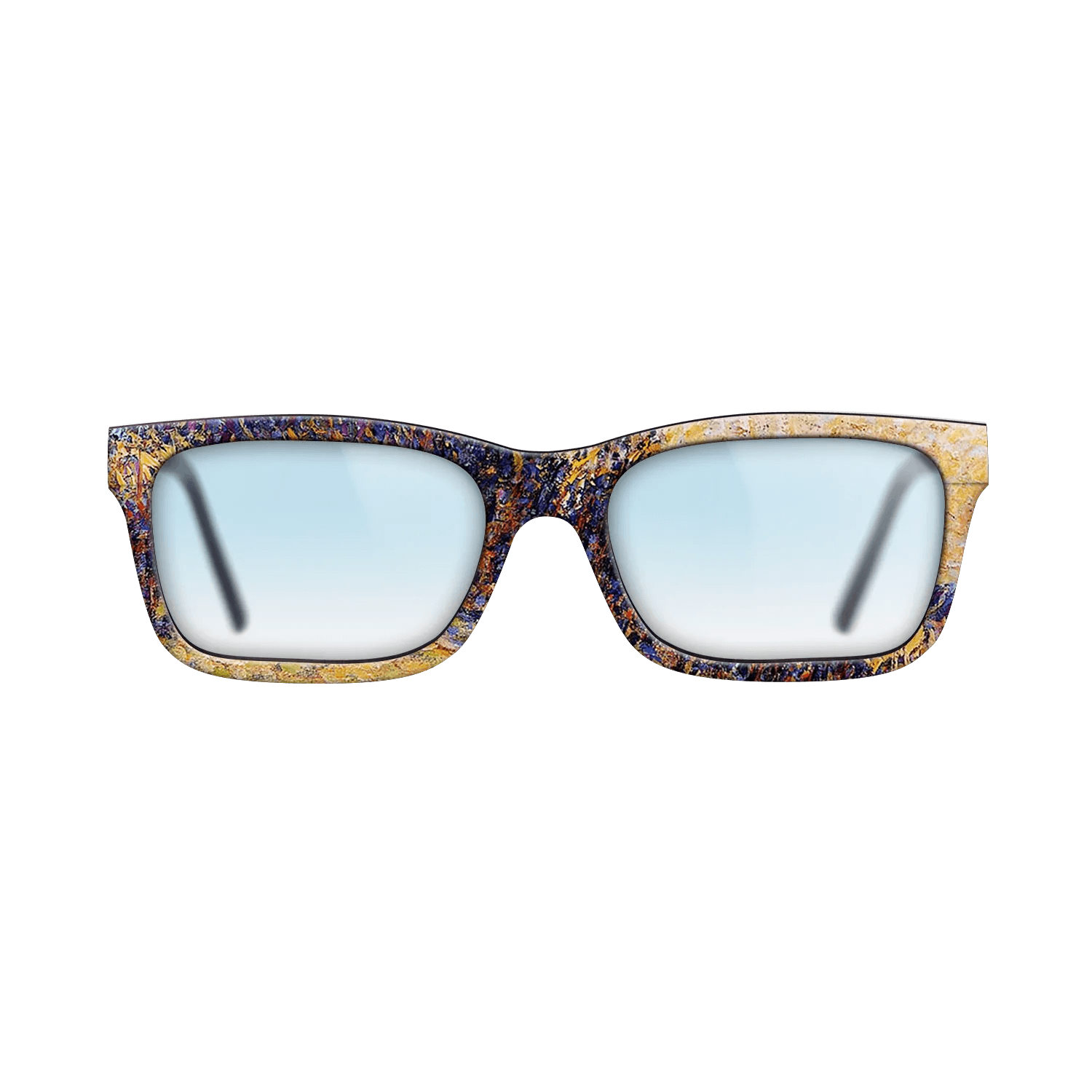 Oil Painting on Straight Grain Walnut: Rococo - Sunset, Bazincourt Steeple - Camille Pissarro - The Sage - Rectangle - 880 - SIRIS wood optic