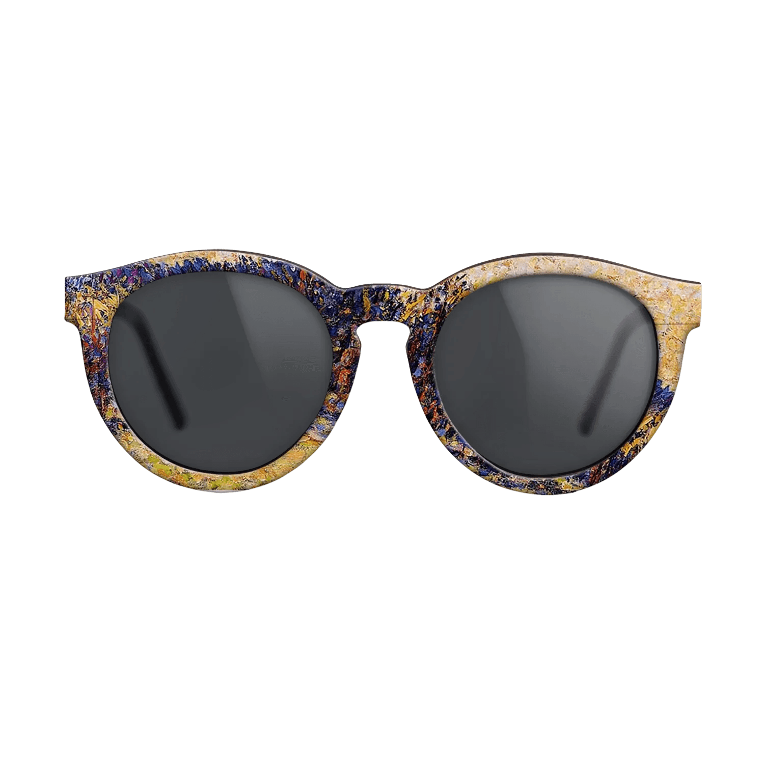 Oil Painting on Straight Grain Walnut: Rococo - Sunset, Bazincourt Steeple - Camille Pissarro - The Rebel - Round - 880 - SIRIS wood optic