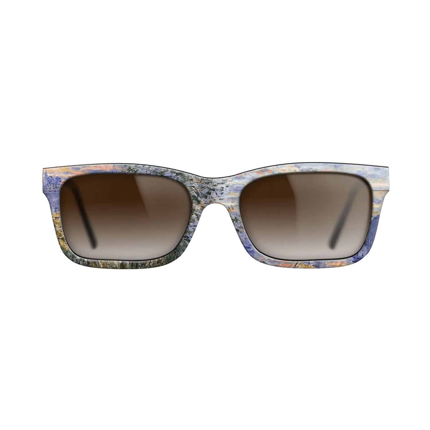 Oil Painting on Straight Grain Walnut: Rococo - Sunset on the Siene, 1874 - Claude Monet - The Sage - Rectangle - 1056 - SIRIS wood optic