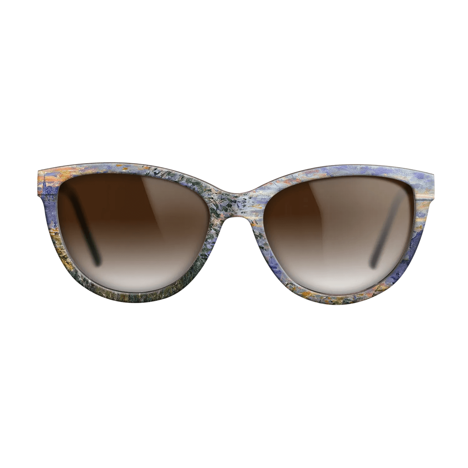 Oil Painting on Straight Grain Walnut: Rococo - Sunset on the Siene, 1874 - Claude Monet - The Maiden - Cat - 1056 - SIRIS wood optic