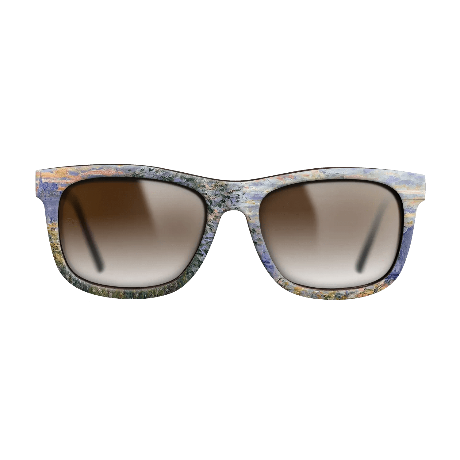 Oil Painting on Straight Grain Walnut: Rococo - Sunset on the Siene, 1874 - Claude Monet - The Hero - Square - 1056 - SIRIS wood optic