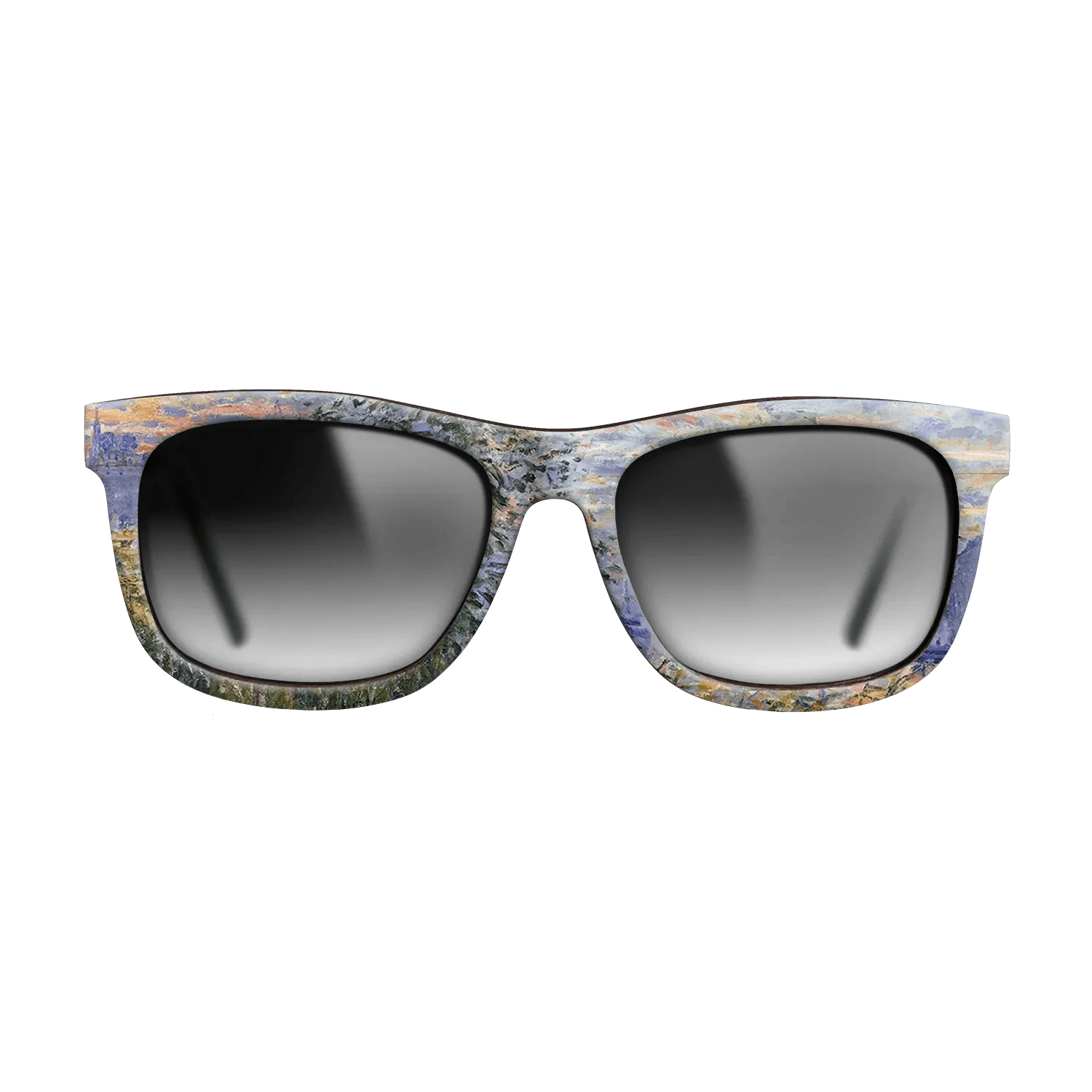 Oil Painting on Straight Grain Walnut: Rococo - Sunset on the Siene, 1874 - Claude Monet - The Hero - Square - 1056 - SIRIS wood optic