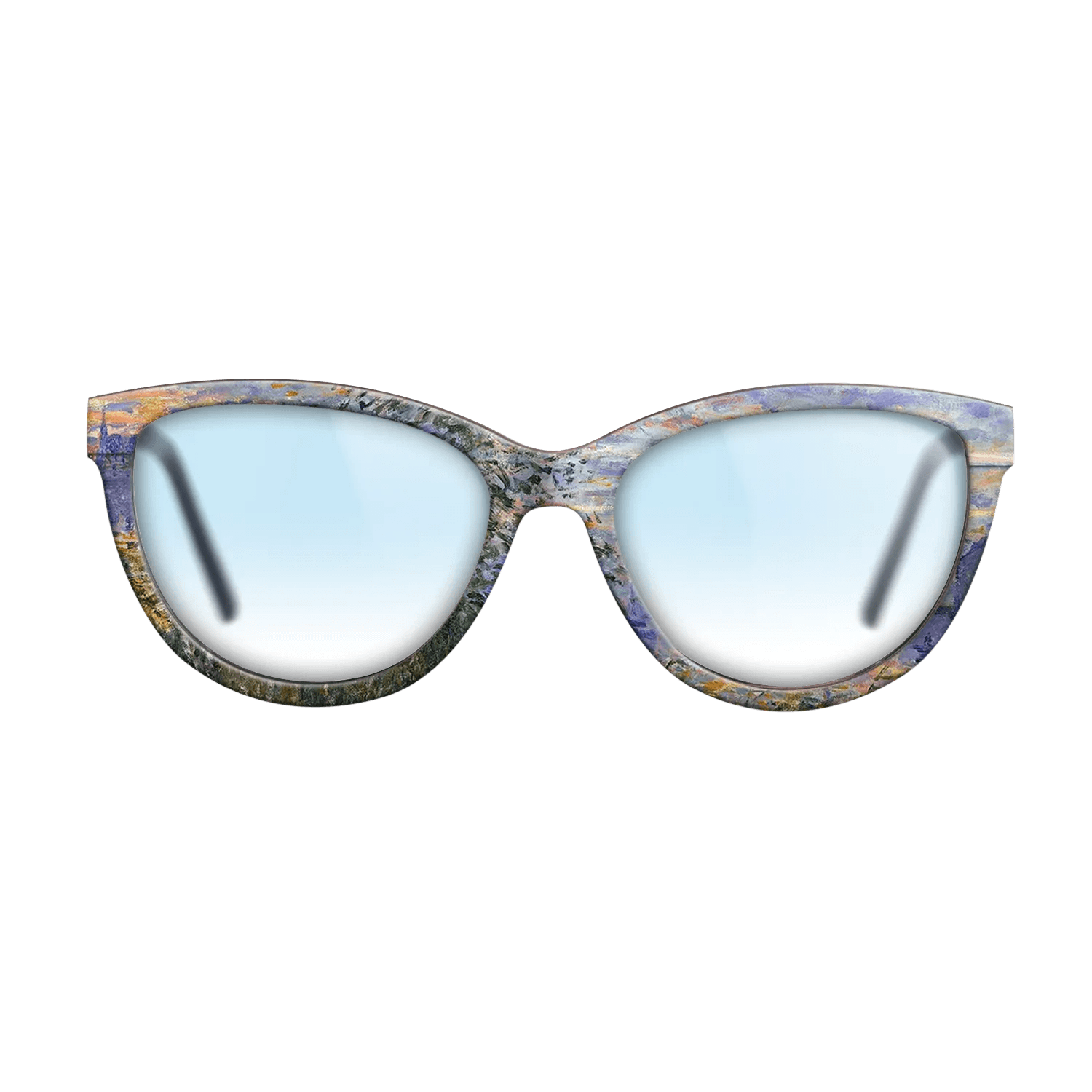 Oil Painting on Straight Grain Walnut: Rococo - Sunset on the Siene, 1874 - Claude Monet - The Maiden - Cat - 1056 - SIRIS wood optic