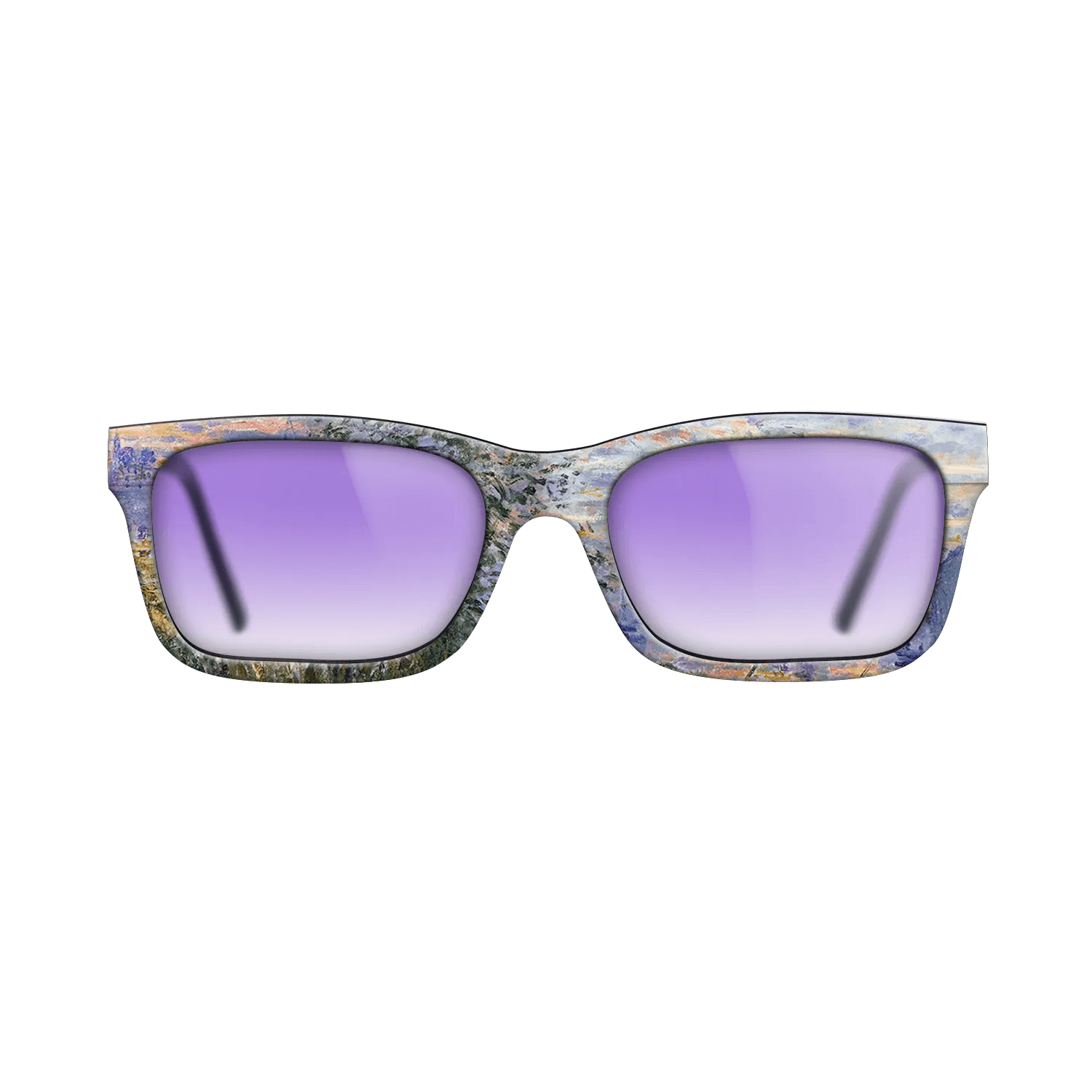 Oil Painting on Straight Grain Walnut: Rococo - Sunset on the Siene, 1874 - Claude Monet - The Sage - Rectangle - 1056 - SIRIS wood optic