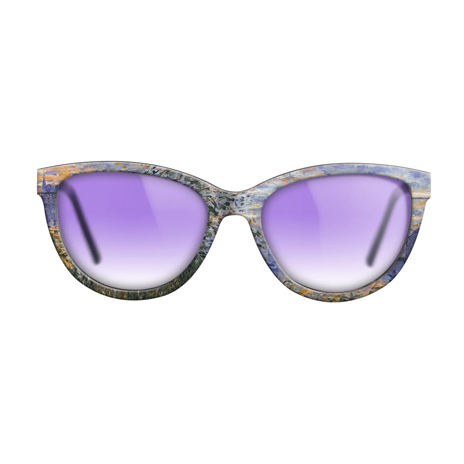 Oil Painting on Straight Grain Walnut: Rococo - Sunset on the Siene, 1874 - Claude Monet - The Maiden - Cat - 1056 - SIRIS wood optic