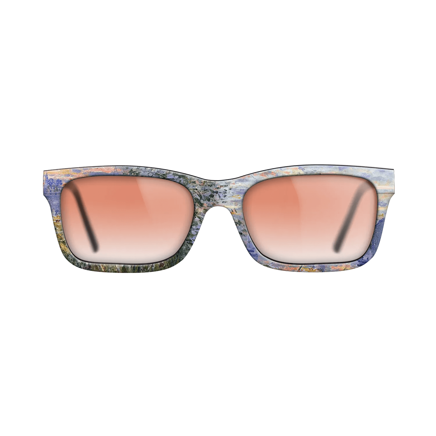 Oil Painting on Straight Grain Walnut: Rococo - Sunset on the Siene, 1874 - Claude Monet - The Sage - Rectangle - 1056 - SIRIS wood optic