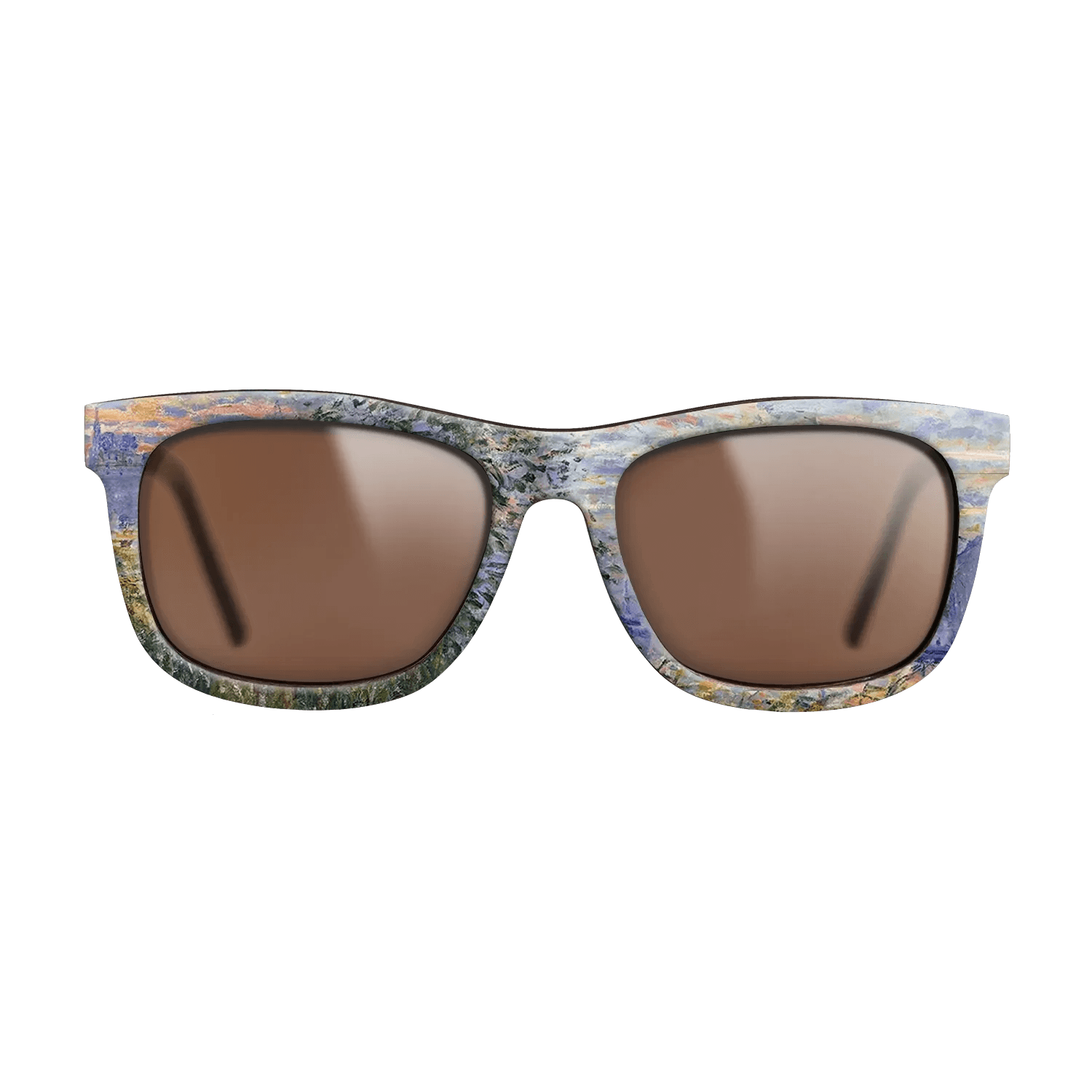 Oil Painting on Straight Grain Walnut: Rococo - Sunset on the Siene, 1874 - Claude Monet - The Hero - Square - 1056 - SIRIS wood optic