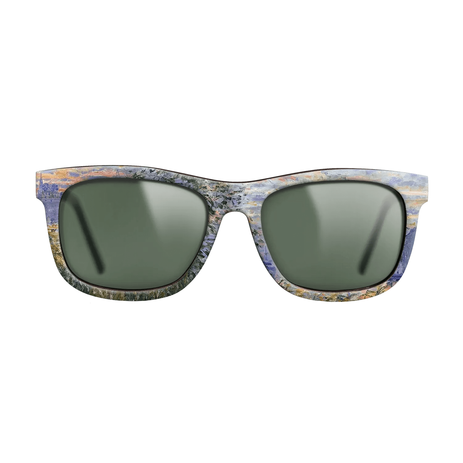 Oil Painting on Straight Grain Walnut: Rococo - Sunset on the Siene, 1874 - Claude Monet - The Hero - Square - 1056 - SIRIS wood optic