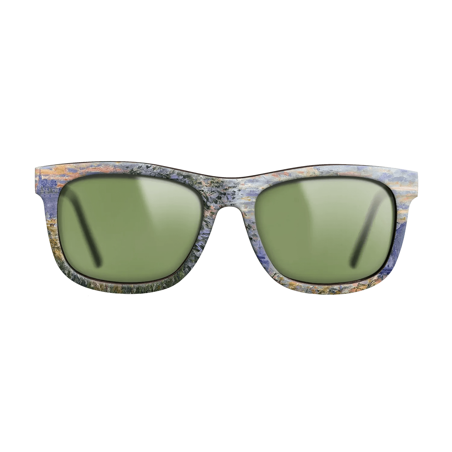 Oil Painting on Straight Grain Walnut: Rococo - Sunset on the Siene, 1874 - Claude Monet - The Hero - Square - 1056 - SIRIS wood optic