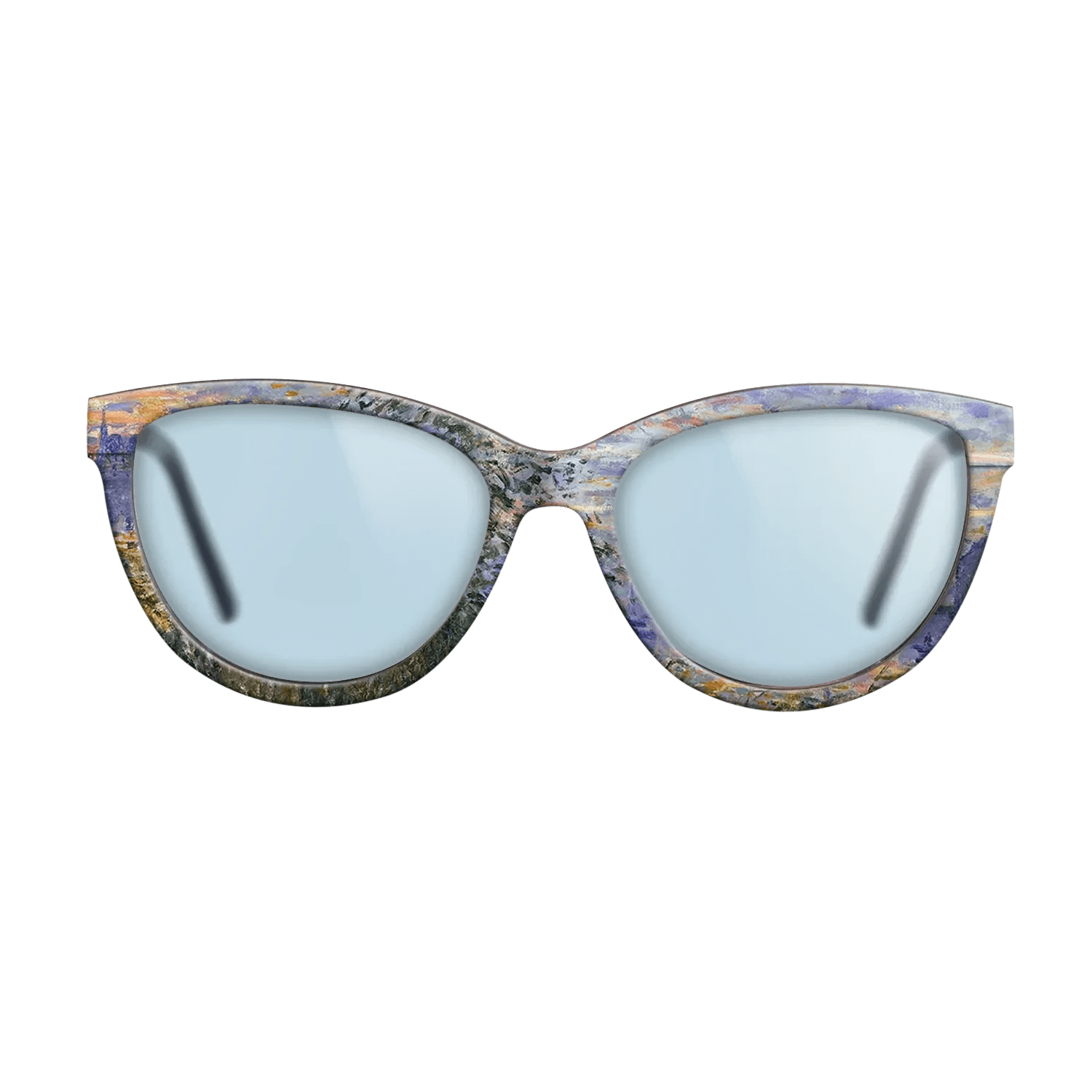 Oil Painting on Straight Grain Walnut: Rococo - Sunset on the Siene, 1874 - Claude Monet - The Maiden - Cat - 1056 - SIRIS wood optic