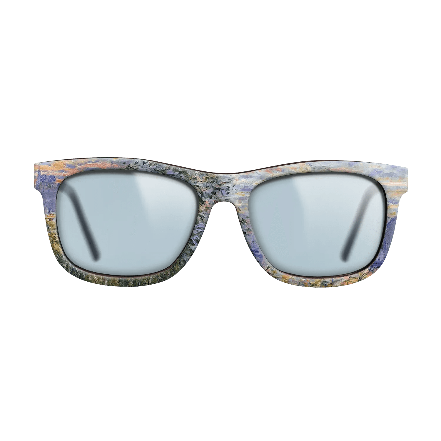 Oil Painting on Straight Grain Walnut: Rococo - Sunset on the Siene, 1874 - Claude Monet - The Hero - Square - 1056 - SIRIS wood optic