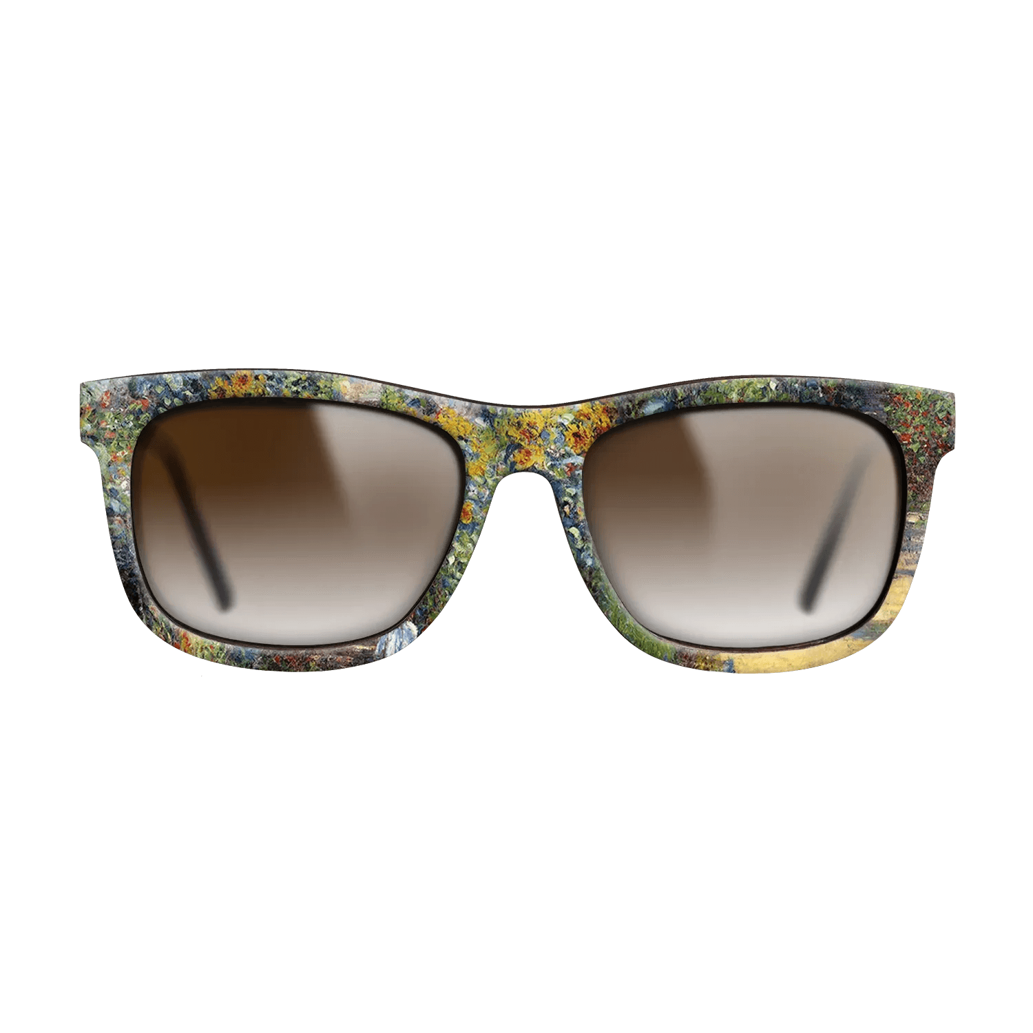 Oil Painting on Straight Grain Walnut: Rococo - The Artist_s Garden at Vétheuil, 1880 - Claude Monet - The Hero - Square - 1070 - SIRIS wood optic