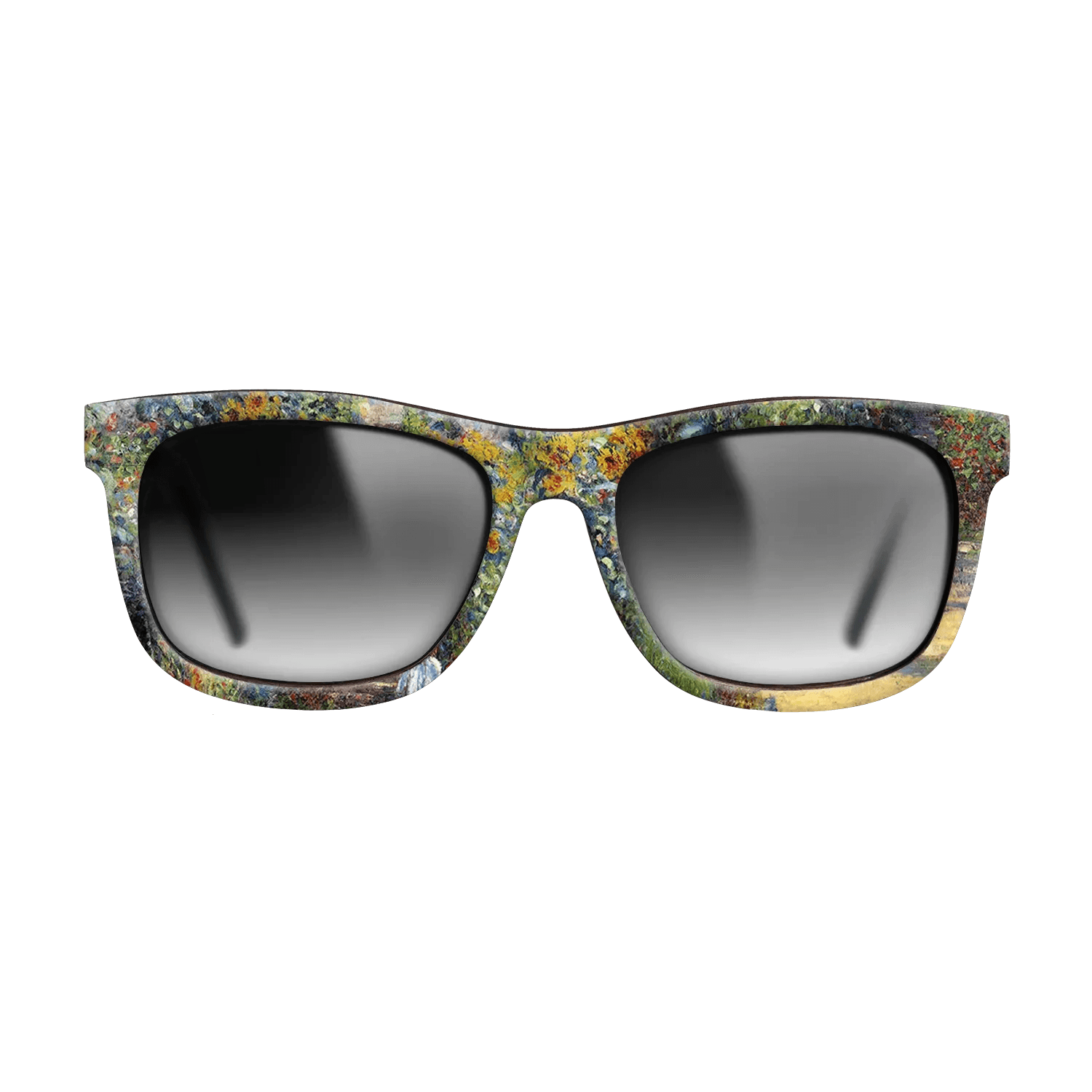 Oil Painting on Straight Grain Walnut: Rococo - The Artist_s Garden at Vétheuil, 1880 - Claude Monet - The Hero - Square - 1070 - SIRIS wood optic