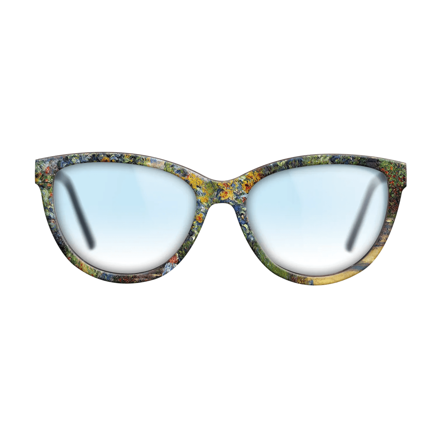 Oil Painting on Straight Grain Walnut: Rococo - The Artist_s Garden at Vétheuil, 1880 - Claude Monet - The Maiden - Cat - 1070 - SIRIS wood optic