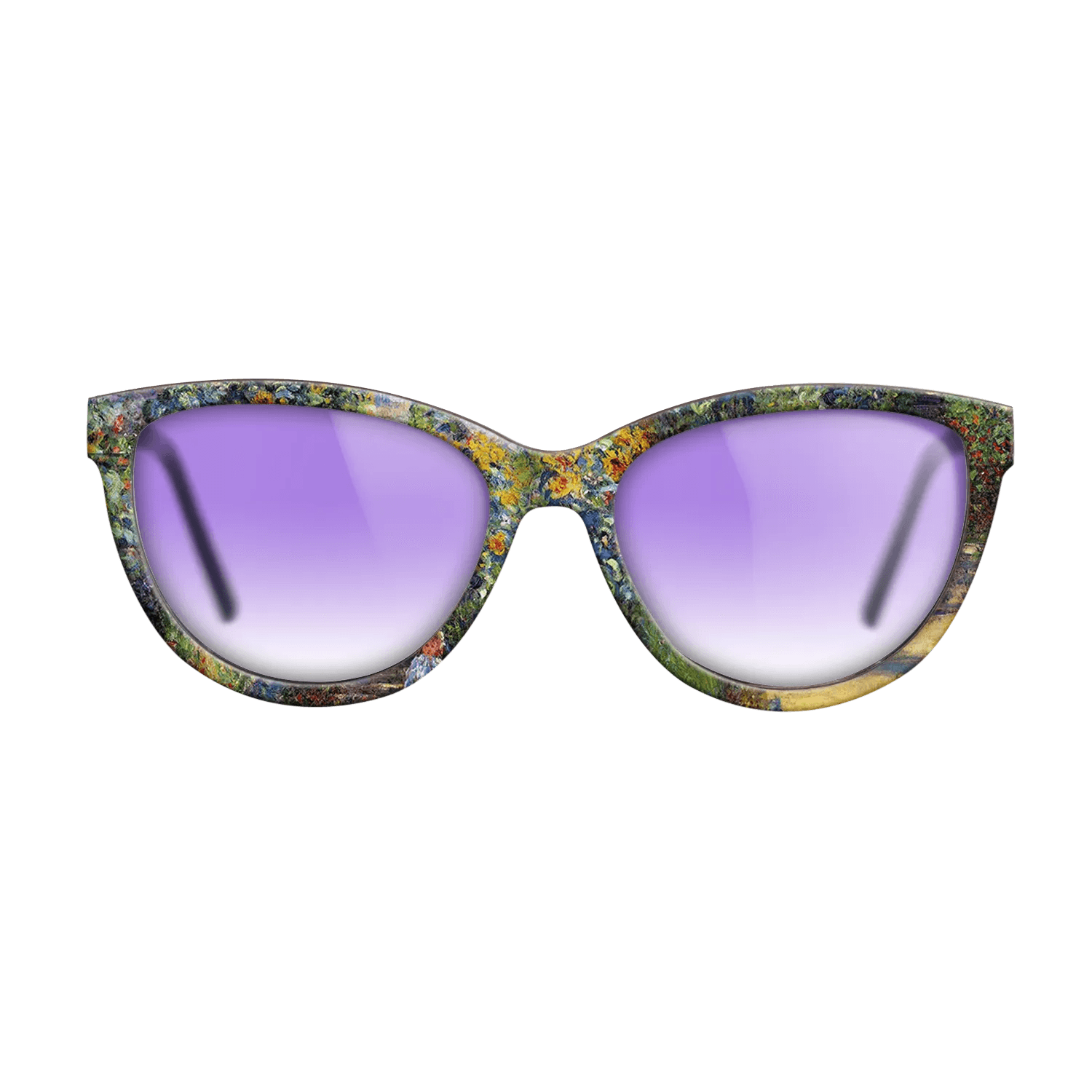 Oil Painting on Straight Grain Walnut: Rococo - The Artist_s Garden at Vétheuil, 1880 - Claude Monet - The Maiden - Cat - 1070 - SIRIS wood optic