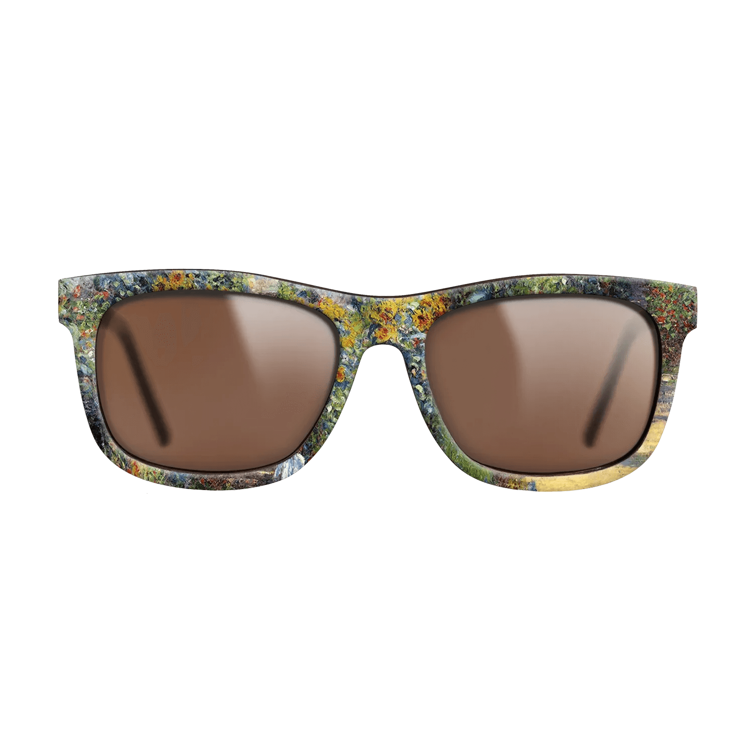 Oil Painting on Straight Grain Walnut: Rococo - The Artist_s Garden at Vétheuil, 1880 - Claude Monet - The Hero - Square - 1070 - SIRIS wood optic