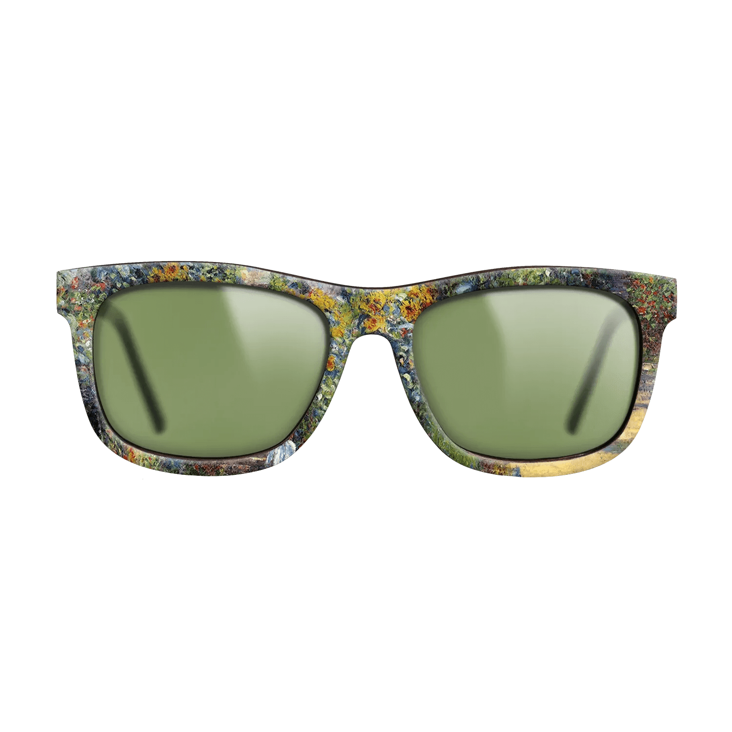 Oil Painting on Straight Grain Walnut: Rococo - The Artist_s Garden at Vétheuil, 1880 - Claude Monet - The Hero - Square - 1070 - SIRIS wood optic