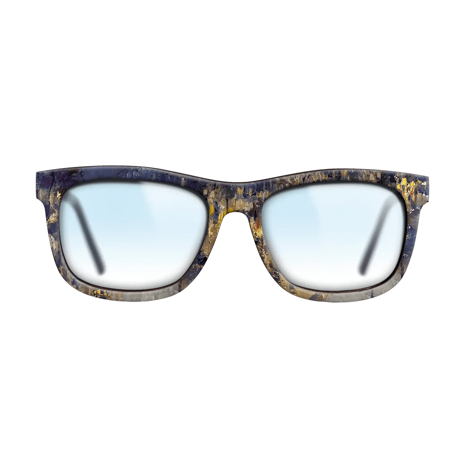 Oil Painting on Straight Grain Walnut: Rococo - The Boulevard Montmartre at Night, 1897 - Camille Pissarro - The Hero - Square - 1871 - SIRIS wood optic