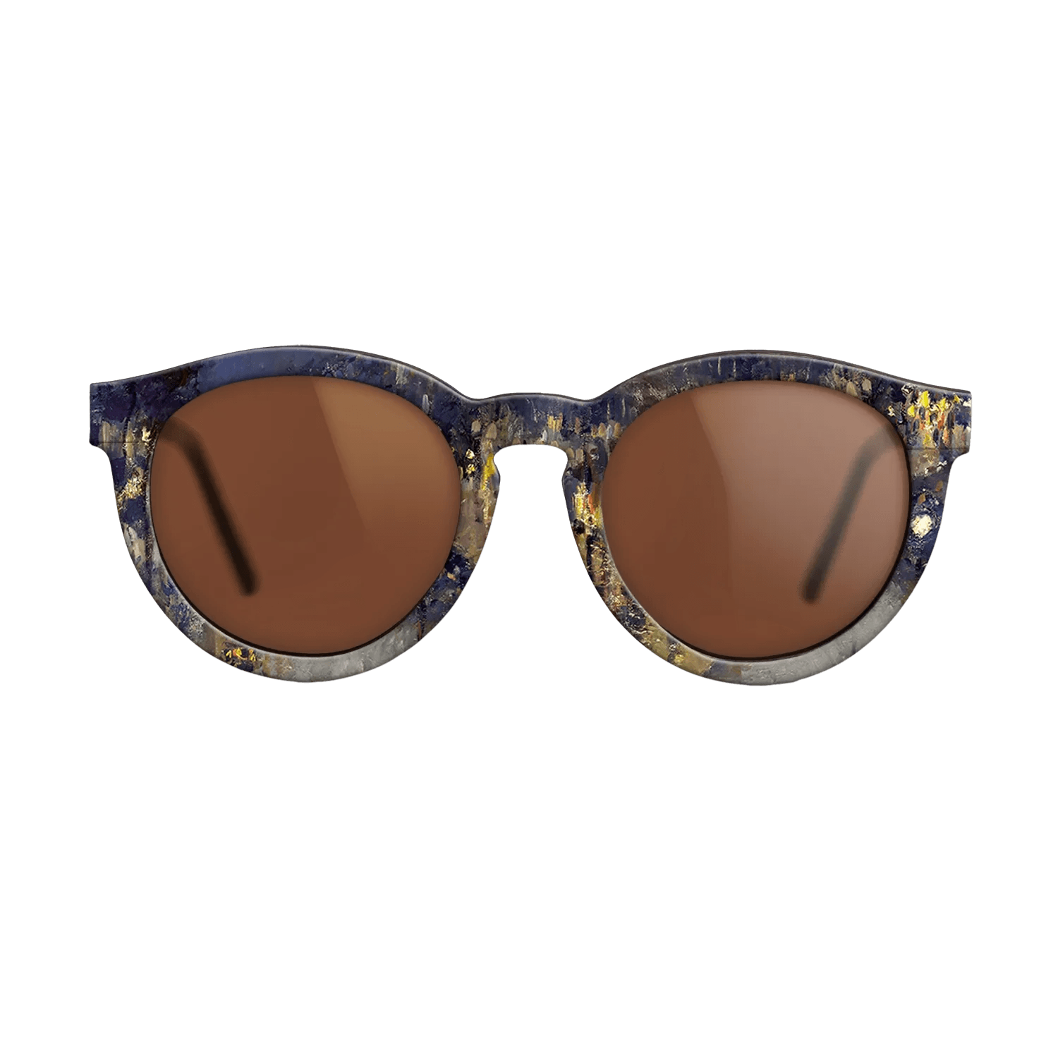 Oil Painting on Straight Grain Walnut: Rococo - The Boulevard Montmartre at Night, 1897 - Camille Pissarro - The Rebel - Round - 1871 - SIRIS wood optic