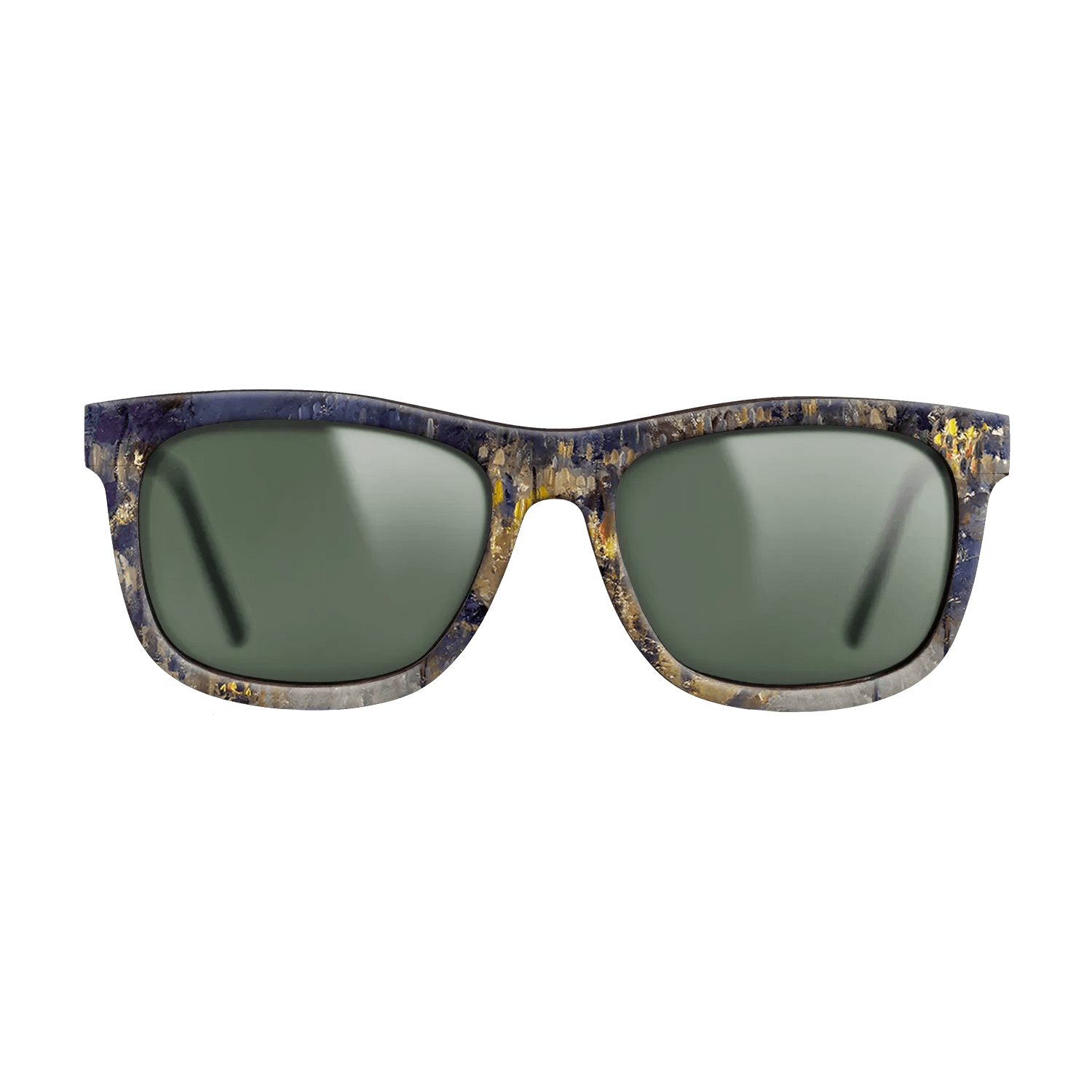 Oil Painting on Straight Grain Walnut: Rococo - The Boulevard Montmartre at Night, 1897 - Camille Pissarro - The Hero - Square - 1871 - SIRIS wood optic