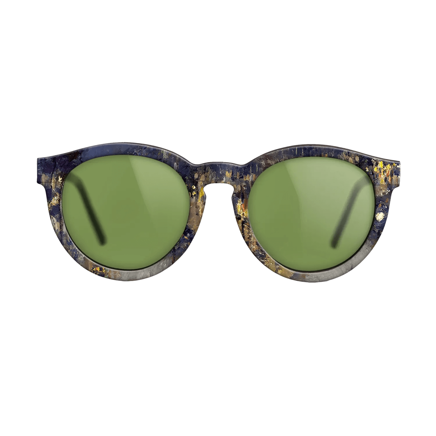 Oil Painting on Straight Grain Walnut: Rococo - The Boulevard Montmartre at Night, 1897 - Camille Pissarro - The Rebel - Round - 1871 - SIRIS wood optic