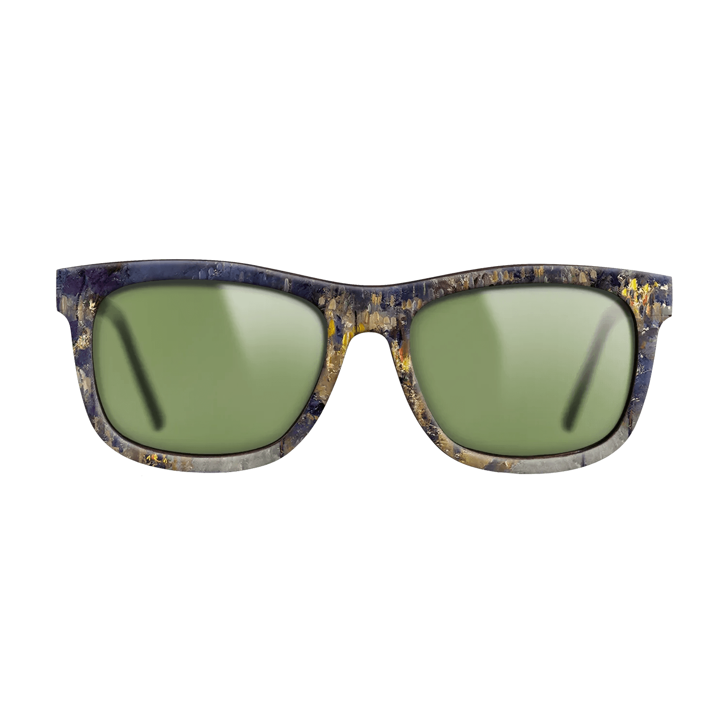 Oil Painting on Straight Grain Walnut: Rococo - The Boulevard Montmartre at Night, 1897 - Camille Pissarro - The Hero - Square - 1871 - SIRIS wood optic