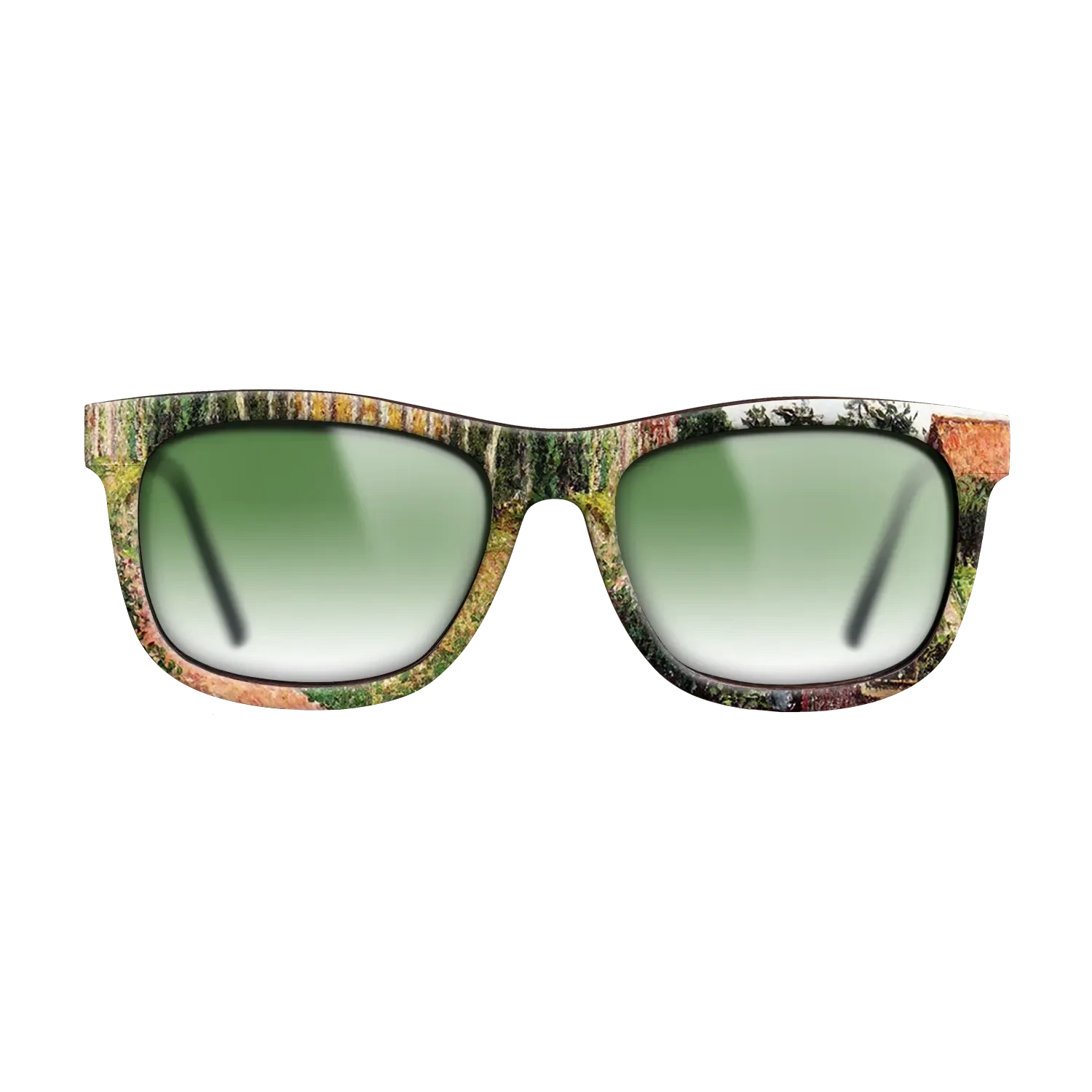 Oil Painting on Straight Grain Walnut: Rococo - The Field by the Ango Inn, Varengeville, 1899 - Camille Pissarro - The Hero - Square - 1797 - SIRIS wood optic