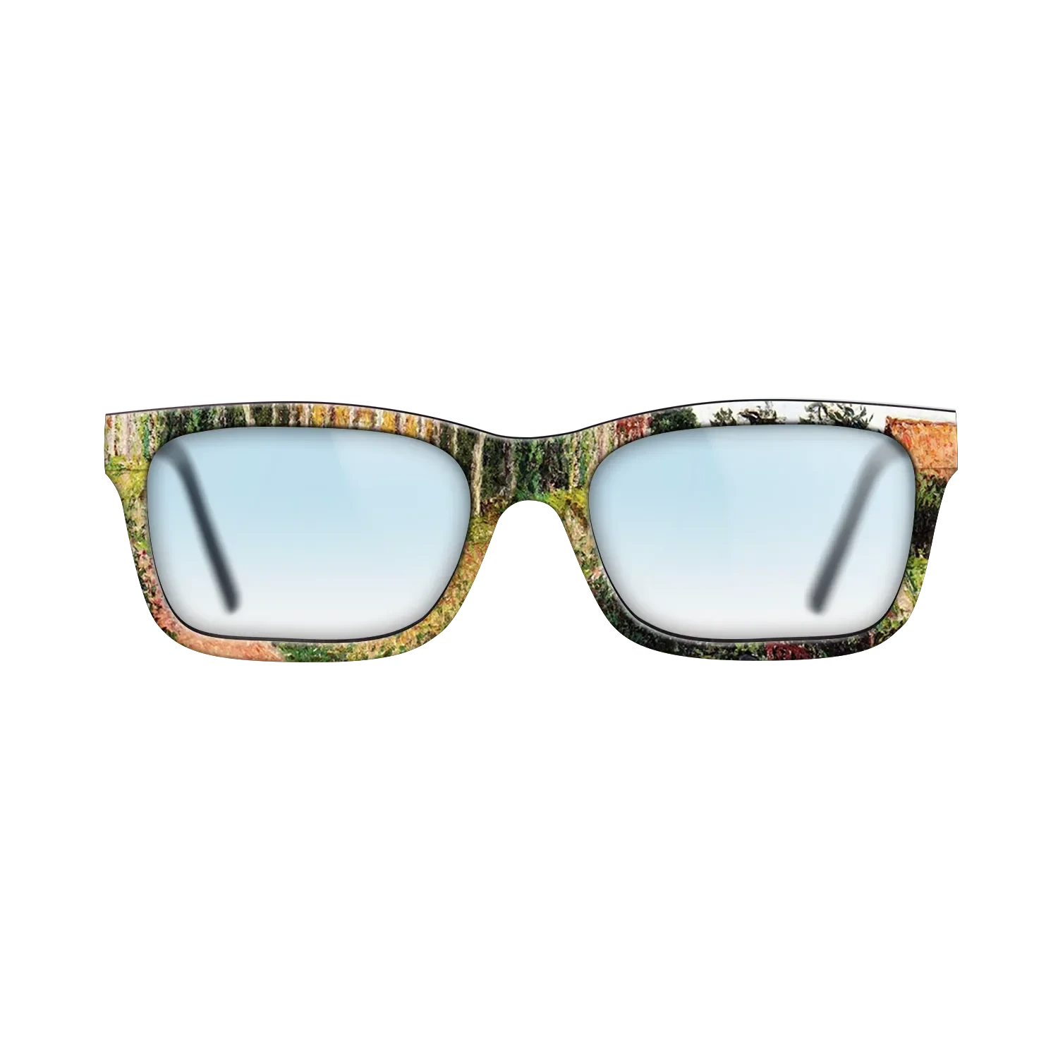 Oil Painting on Straight Grain Walnut: Rococo - The Field by the Ango Inn, Varengeville, 1899 - Camille Pissarro - The Sage - Rectangle - 1797 - SIRIS wood optic