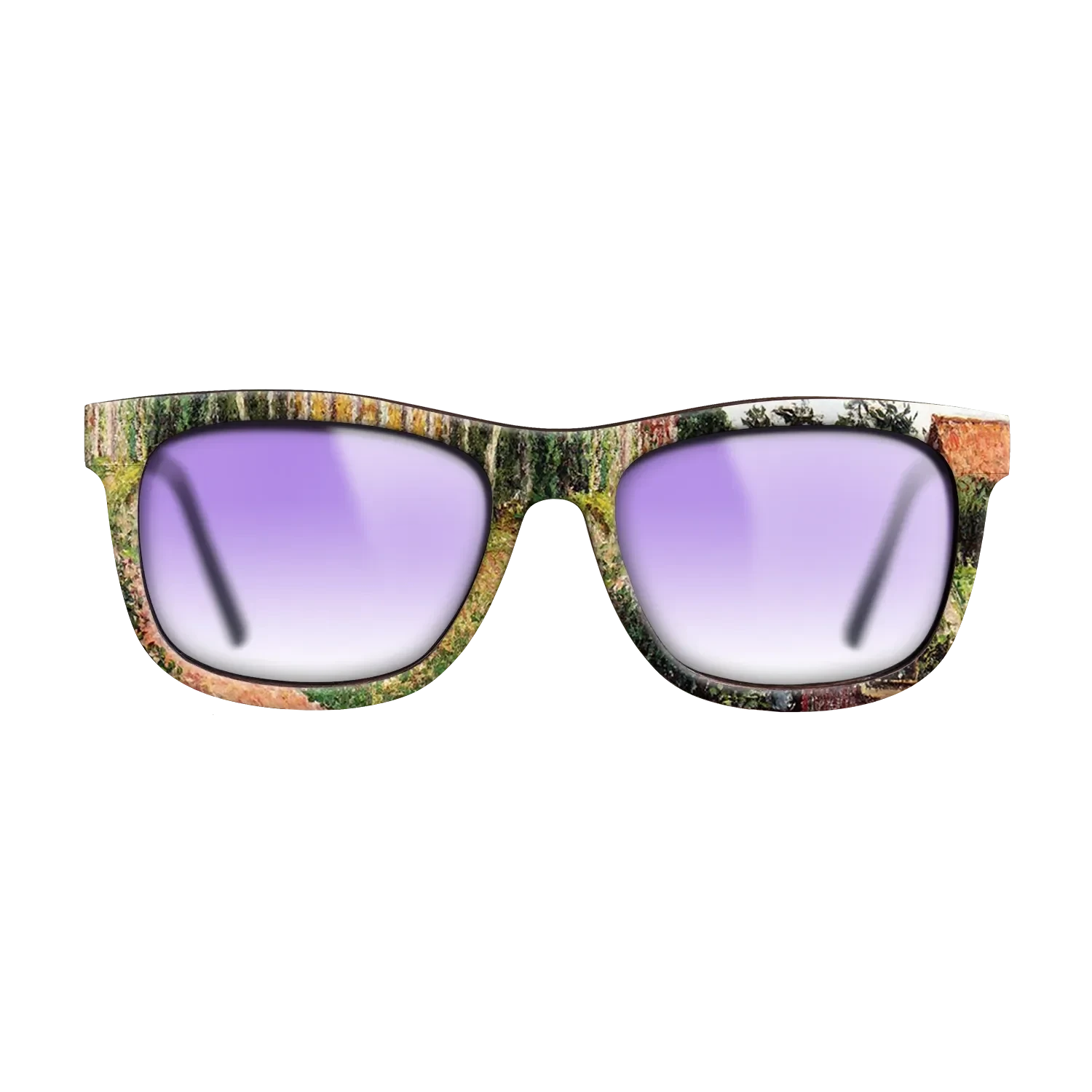 Oil Painting on Straight Grain Walnut: Rococo - The Field by the Ango Inn, Varengeville, 1899 - Camille Pissarro - The Hero - Square - 1797 - SIRIS wood optic