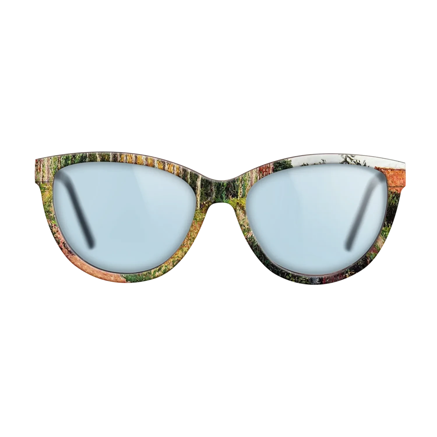 Oil Painting on Straight Grain Walnut: Rococo - The Field by the Ango Inn, Varengeville, 1899 - Camille Pissarro - The Maiden - Cat - 1797 - SIRIS wood optic