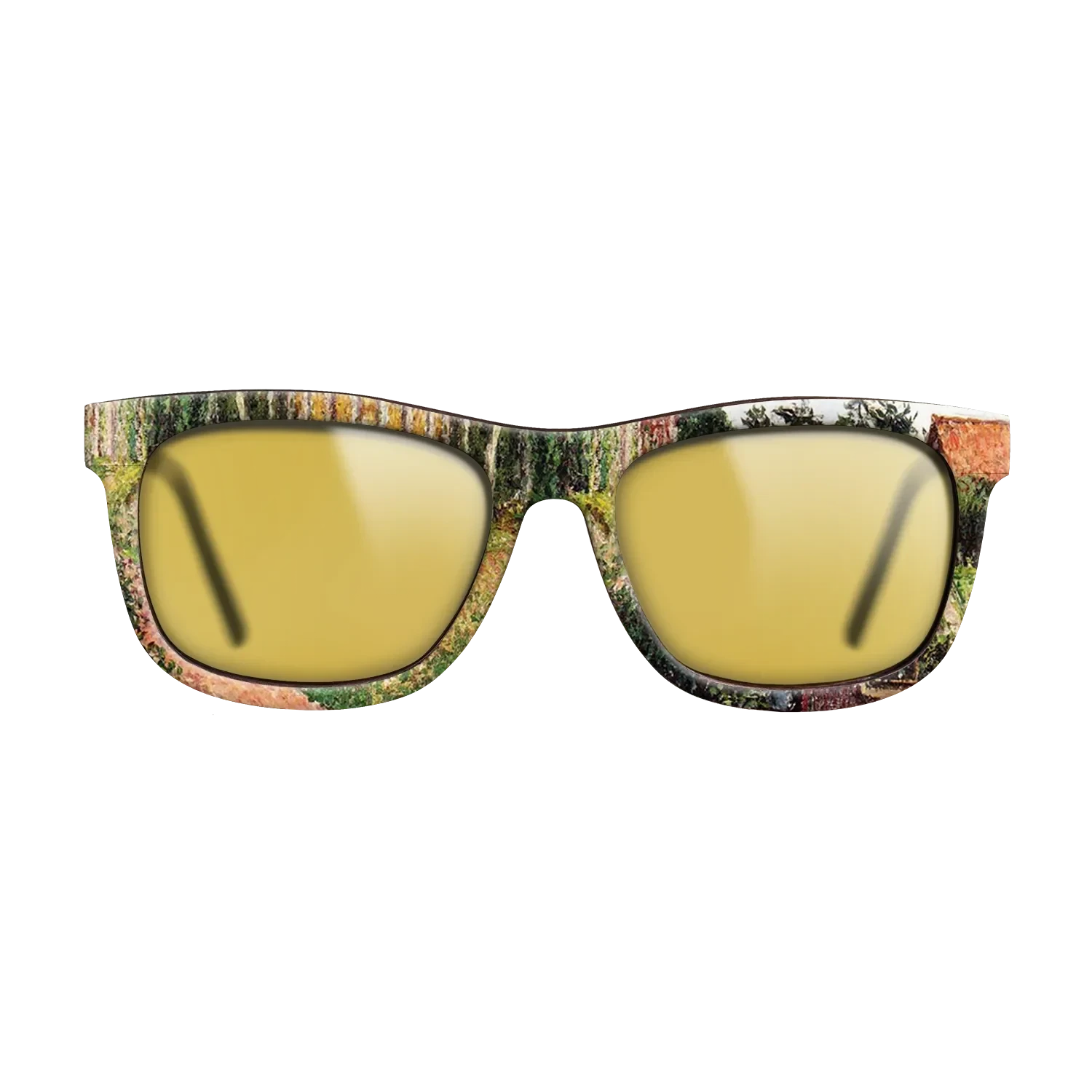 Oil Painting on Straight Grain Walnut: Rococo - The Field by the Ango Inn, Varengeville, 1899 - Camille Pissarro - The Hero - Square - 1797 - SIRIS wood optic