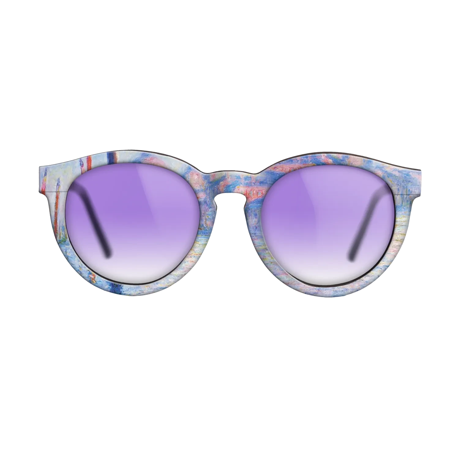 Oil Painting on Straight Grain Walnut: Rococo - The Grand Canal 02, 1908 - Claude Monet - The Rebel - Round - 761 - SIRIS wood optic