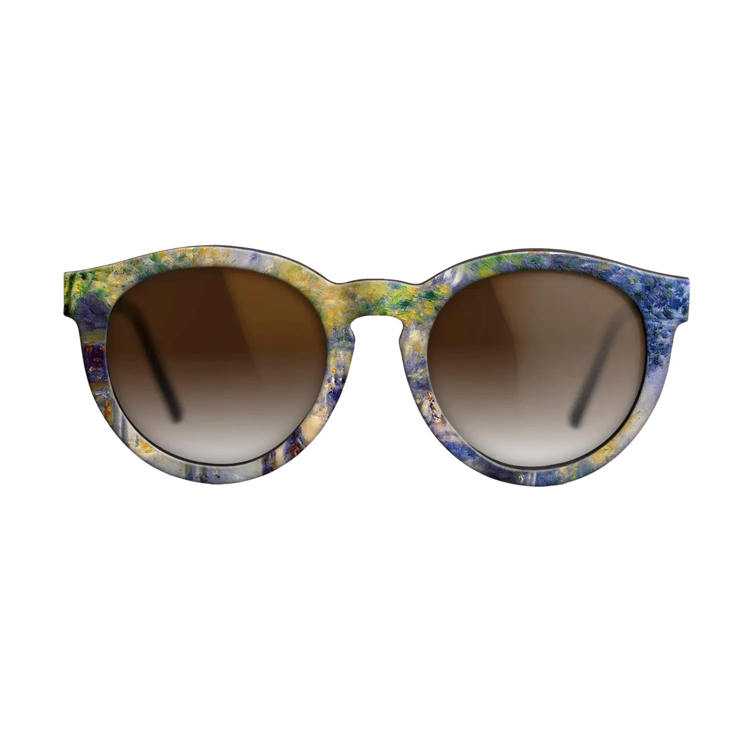 Oil Painting on Straight Grain Walnut: Rococo - The Great Boulevards, 1875 - Pierre-Auguste Renoir - The Rebel - Round - 785 - SIRIS wood optic