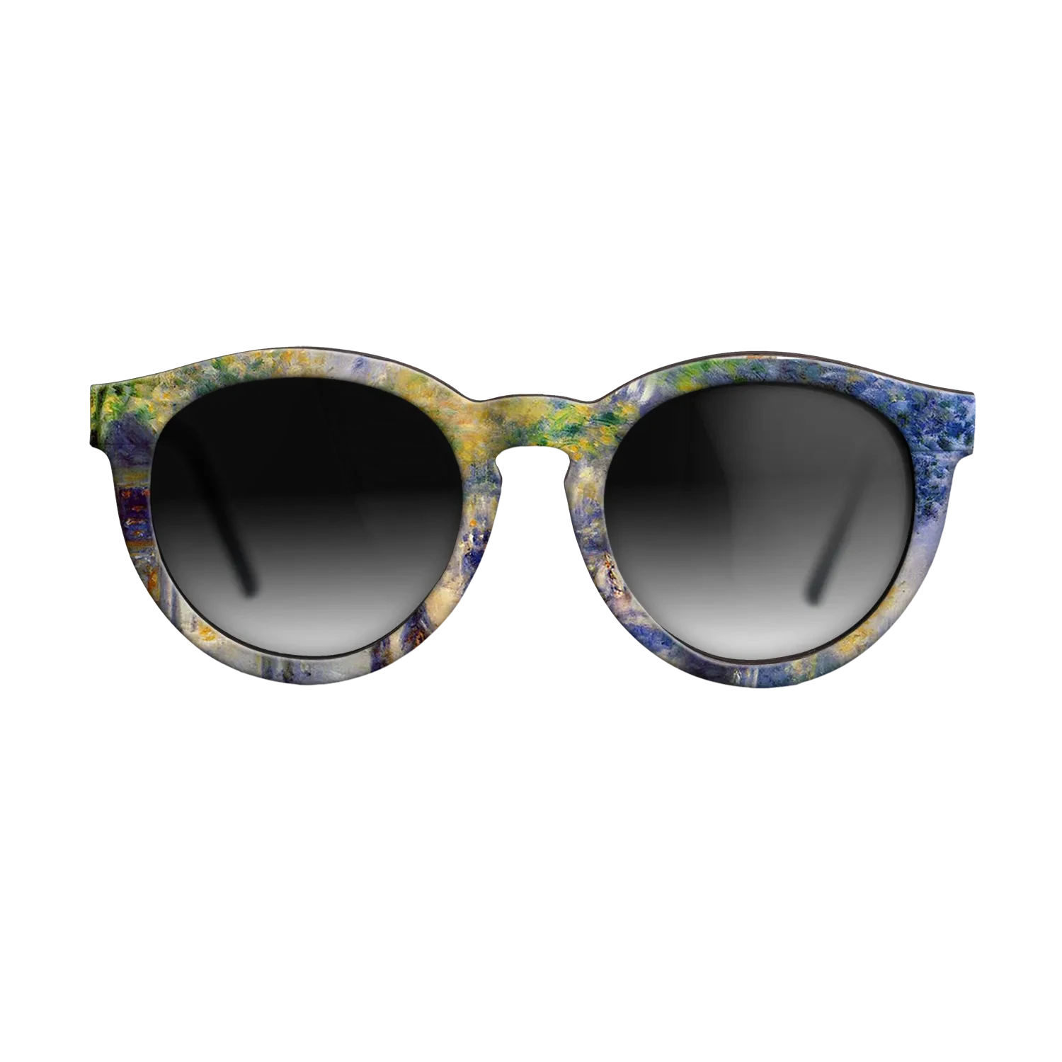 Oil Painting on Straight Grain Walnut: Rococo - The Great Boulevards, 1875 - Pierre-Auguste Renoir - The Rebel - Round - 785 - SIRIS wood optic