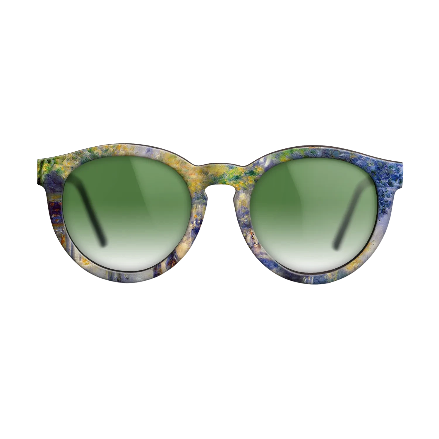 Oil Painting on Straight Grain Walnut: Rococo - The Great Boulevards, 1875 - Pierre-Auguste Renoir - The Rebel - Round - 785 - SIRIS wood optic