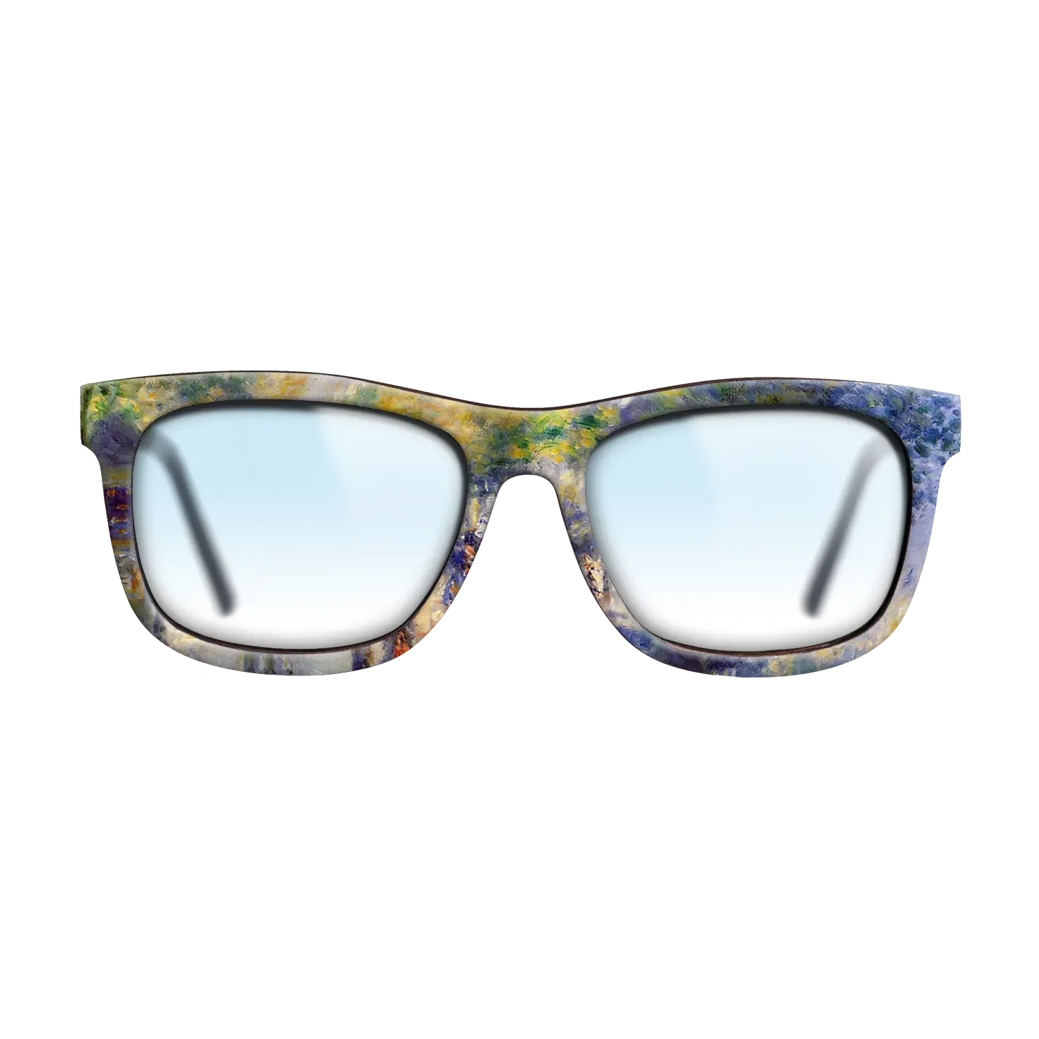 Oil Painting on Straight Grain Walnut: Rococo - The Great Boulevards, 1875 - Pierre-Auguste Renoir - The Hero - Square - 785 - SIRIS wood optic