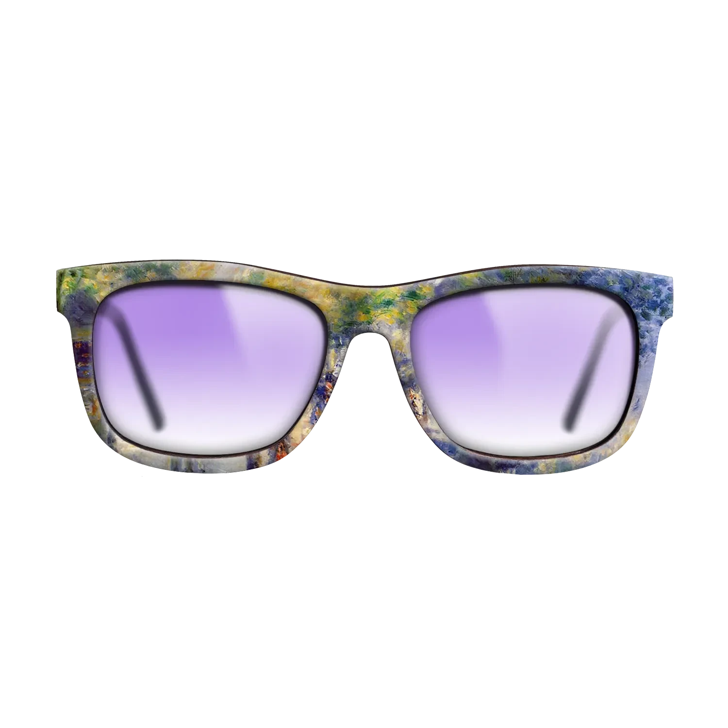 Oil Painting on Straight Grain Walnut: Rococo - The Great Boulevards, 1875 - Pierre-Auguste Renoir - The Hero - Square - 785 - SIRIS wood optic