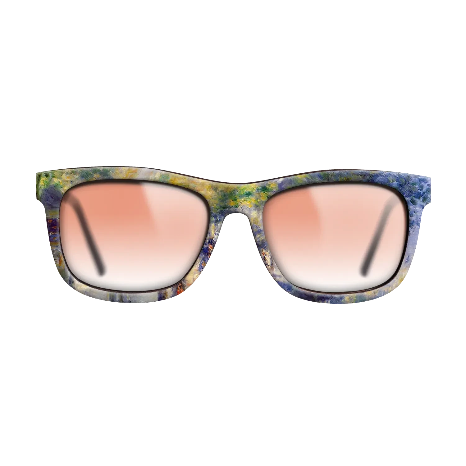 Oil Painting on Straight Grain Walnut: Rococo - The Great Boulevards, 1875 - Pierre-Auguste Renoir - The Hero - Square - 785 - SIRIS wood optic