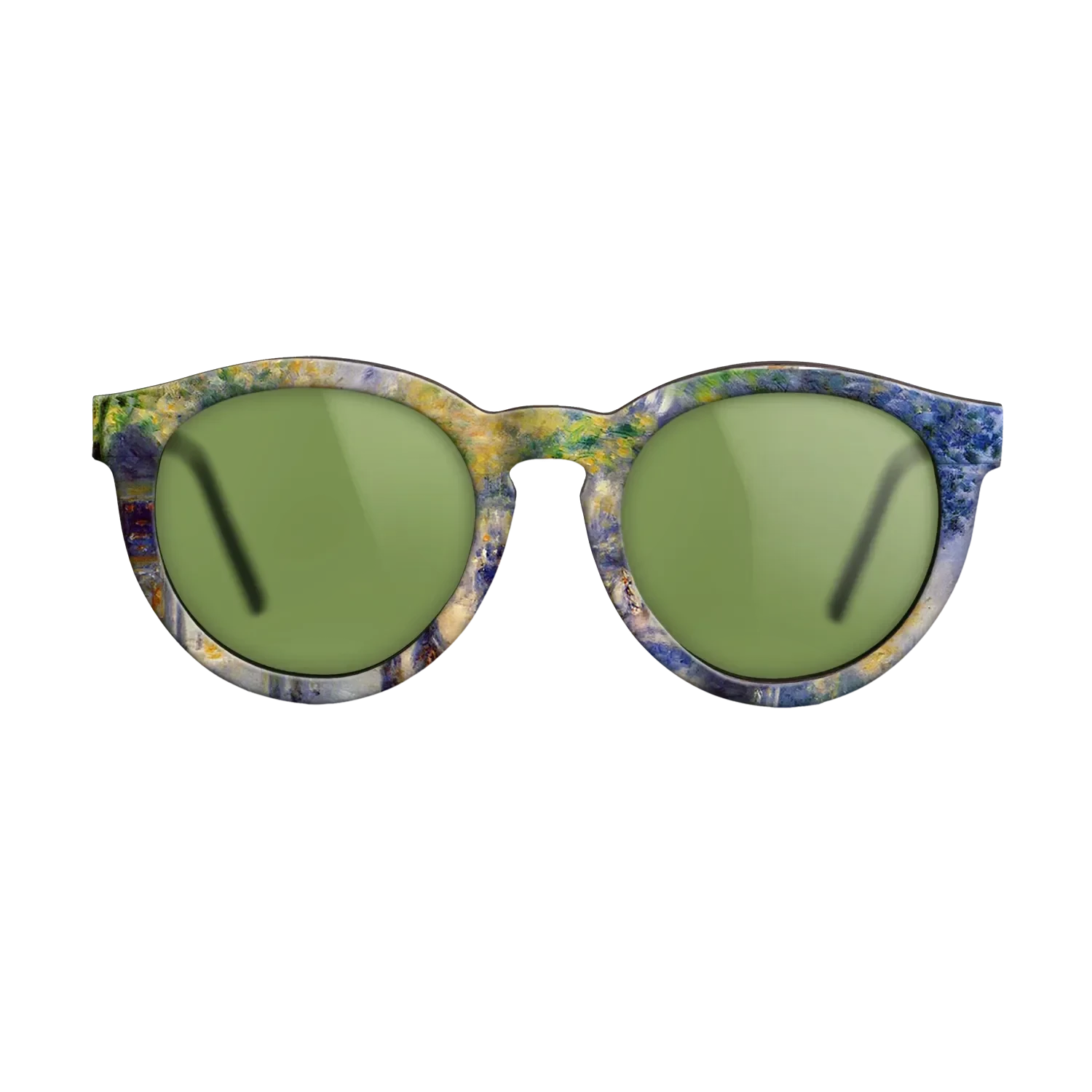 Oil Painting on Straight Grain Walnut: Rococo - The Great Boulevards, 1875 - Pierre-Auguste Renoir - The Rebel - Round - 785 - SIRIS wood optic