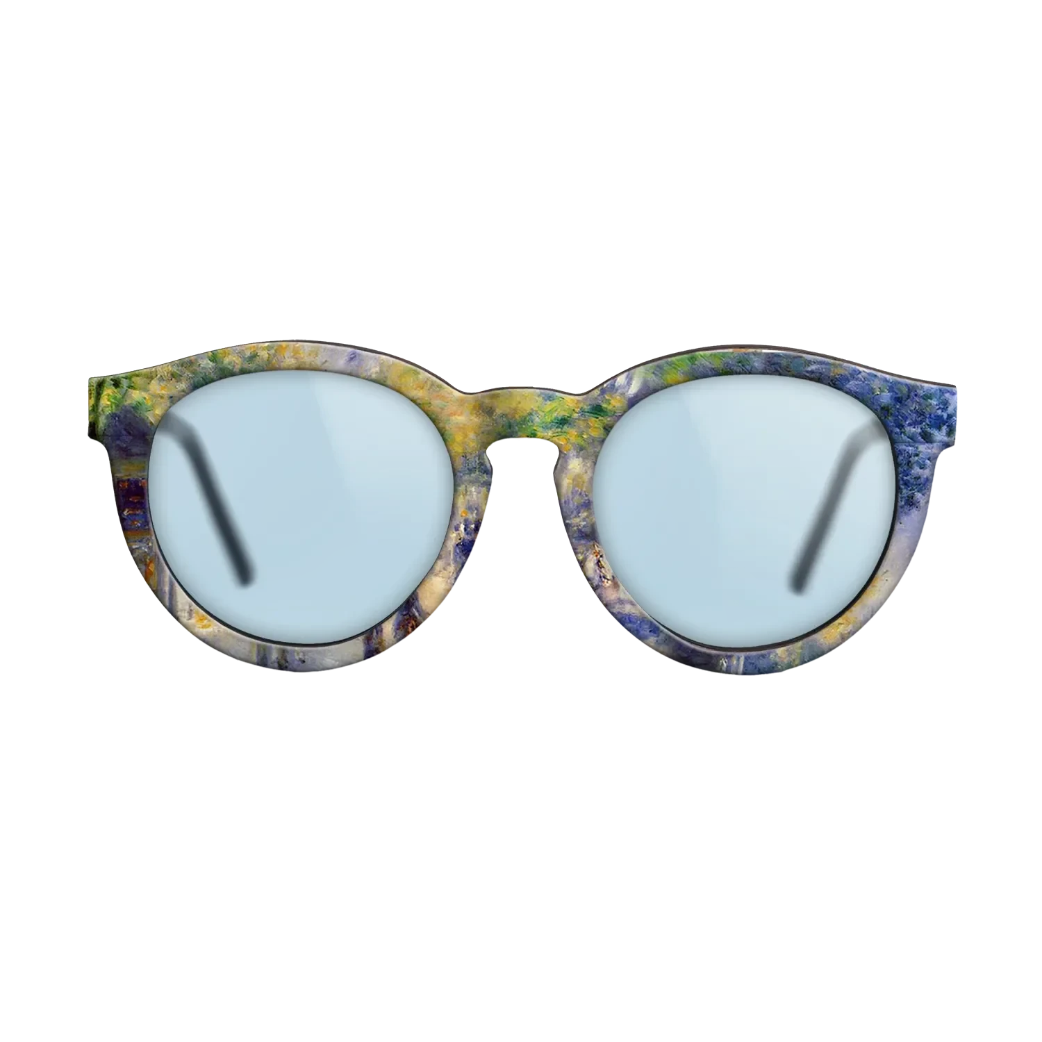 Oil Painting on Straight Grain Walnut: Rococo - The Great Boulevards, 1875 - Pierre-Auguste Renoir - The Rebel - Round - 785 - SIRIS wood optic