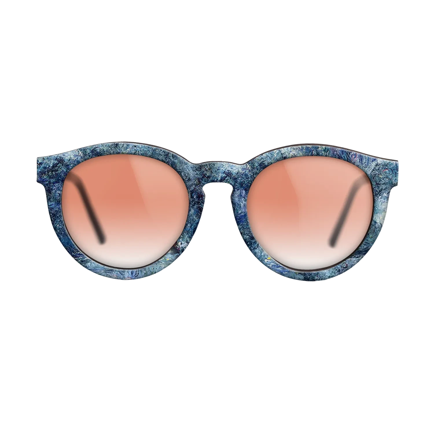 Oil Painting on Straight Grain Walnut: Rococo - The Japanese Bridge 3, 1918 - 1924 - Claude Monet - The Rebel - Round - 1142 - SIRIS wood optic