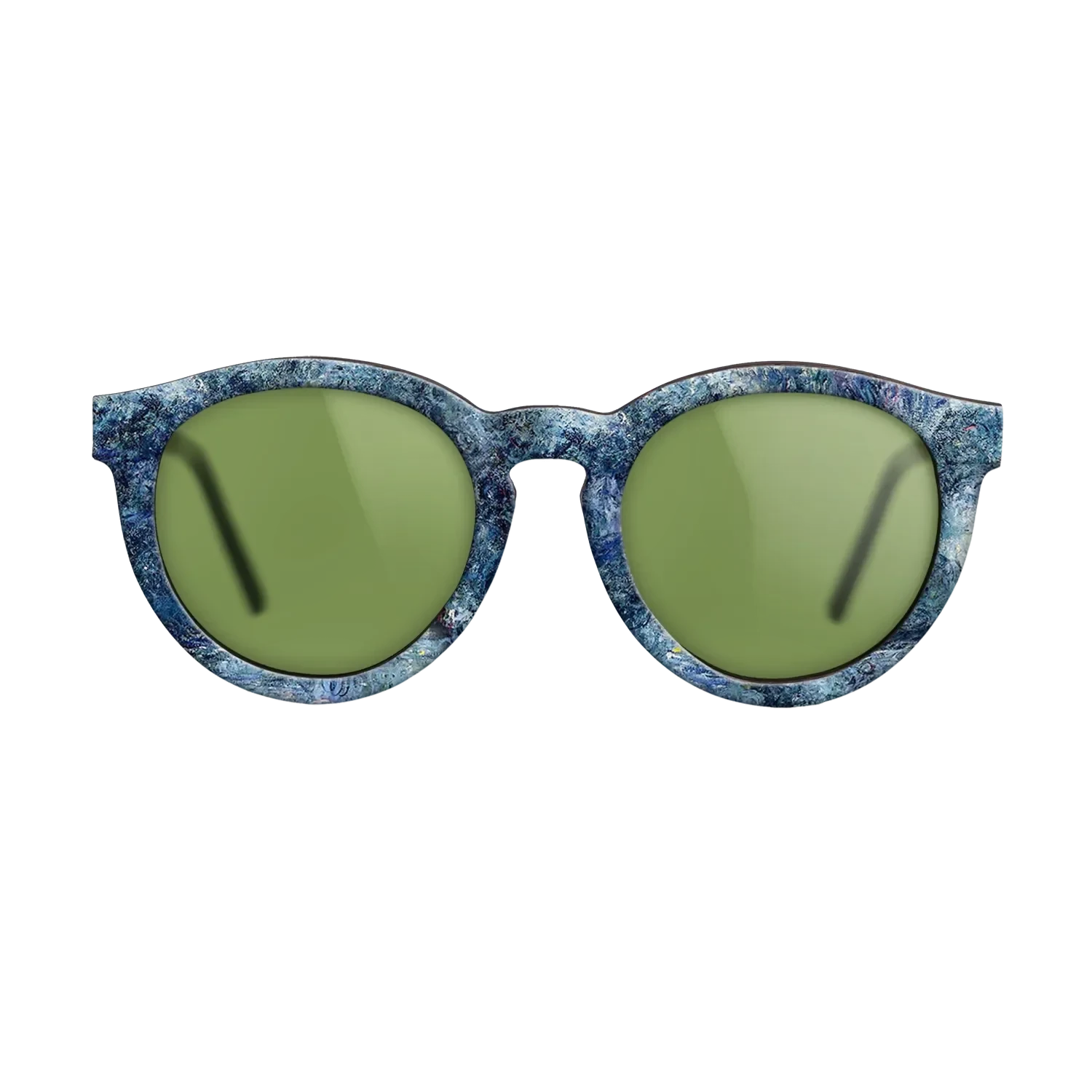 Oil Painting on Straight Grain Walnut: Rococo - The Japanese Bridge 3, 1918 - 1924 - Claude Monet - The Rebel - Round - 1142 - SIRIS wood optic