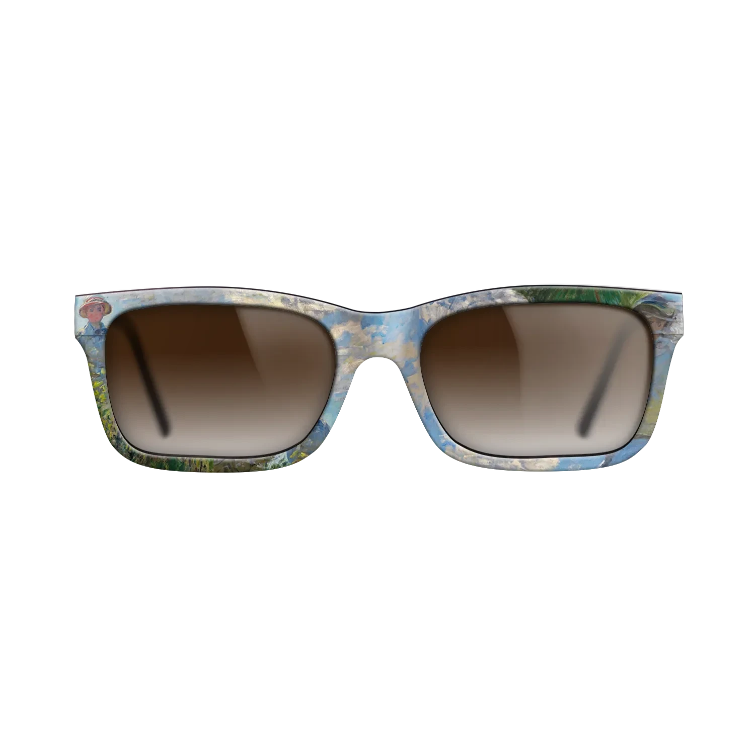 Oil Painting on Straight Grain Walnut: Rococo - The Promenade, Woman with a Parasol, 1875 - Claude Monet - The Sage - Rectangle - 1101 - SIRIS wood optic