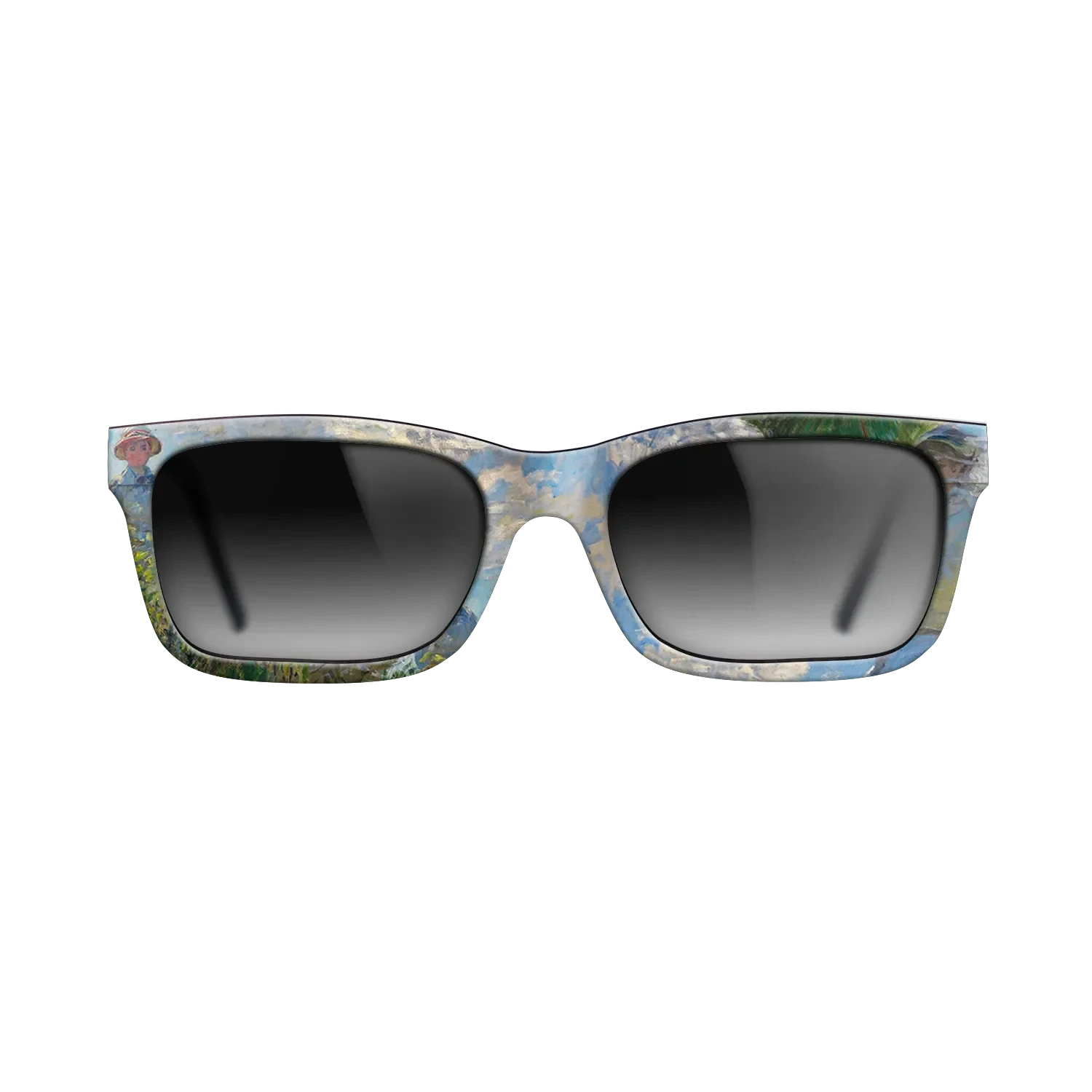 Oil Painting on Straight Grain Walnut: Rococo - The Promenade, Woman with a Parasol, 1875 - Claude Monet - The Sage - Rectangle - 1101 - SIRIS wood optic