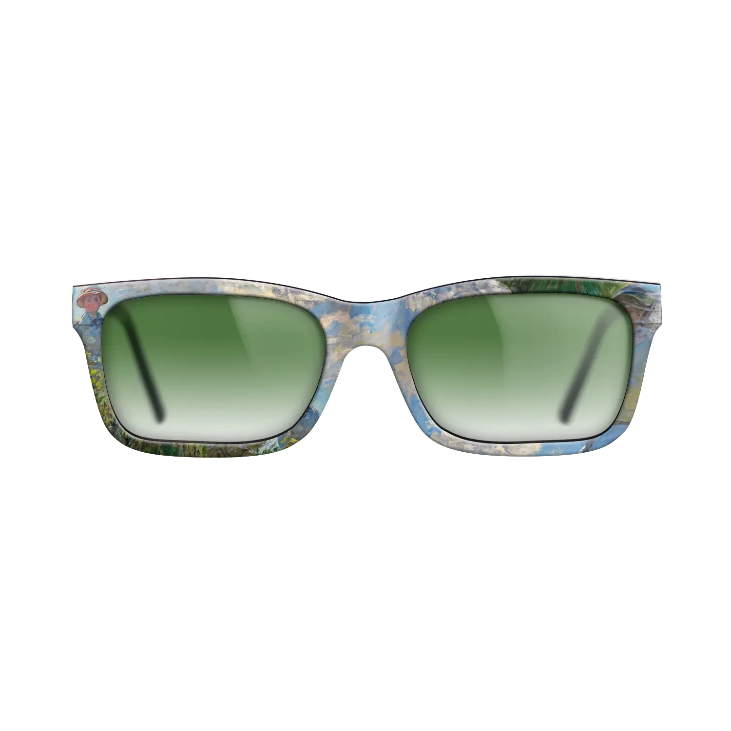 Oil Painting on Straight Grain Walnut: Rococo - The Promenade, Woman with a Parasol, 1875 - Claude Monet - The Sage - Rectangle - 1101 - SIRIS wood optic