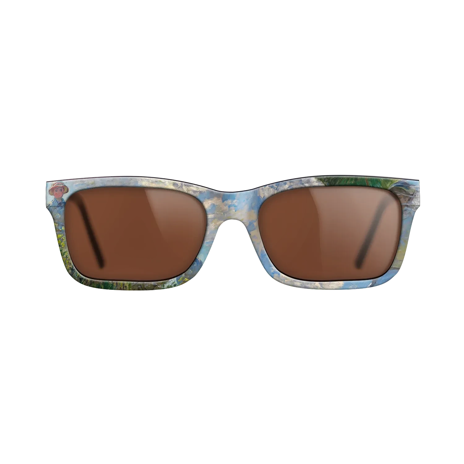 Oil Painting on Straight Grain Walnut: Rococo - The Promenade, Woman with a Parasol, 1875 - Claude Monet - The Sage - Rectangle - 1101 - SIRIS wood optic