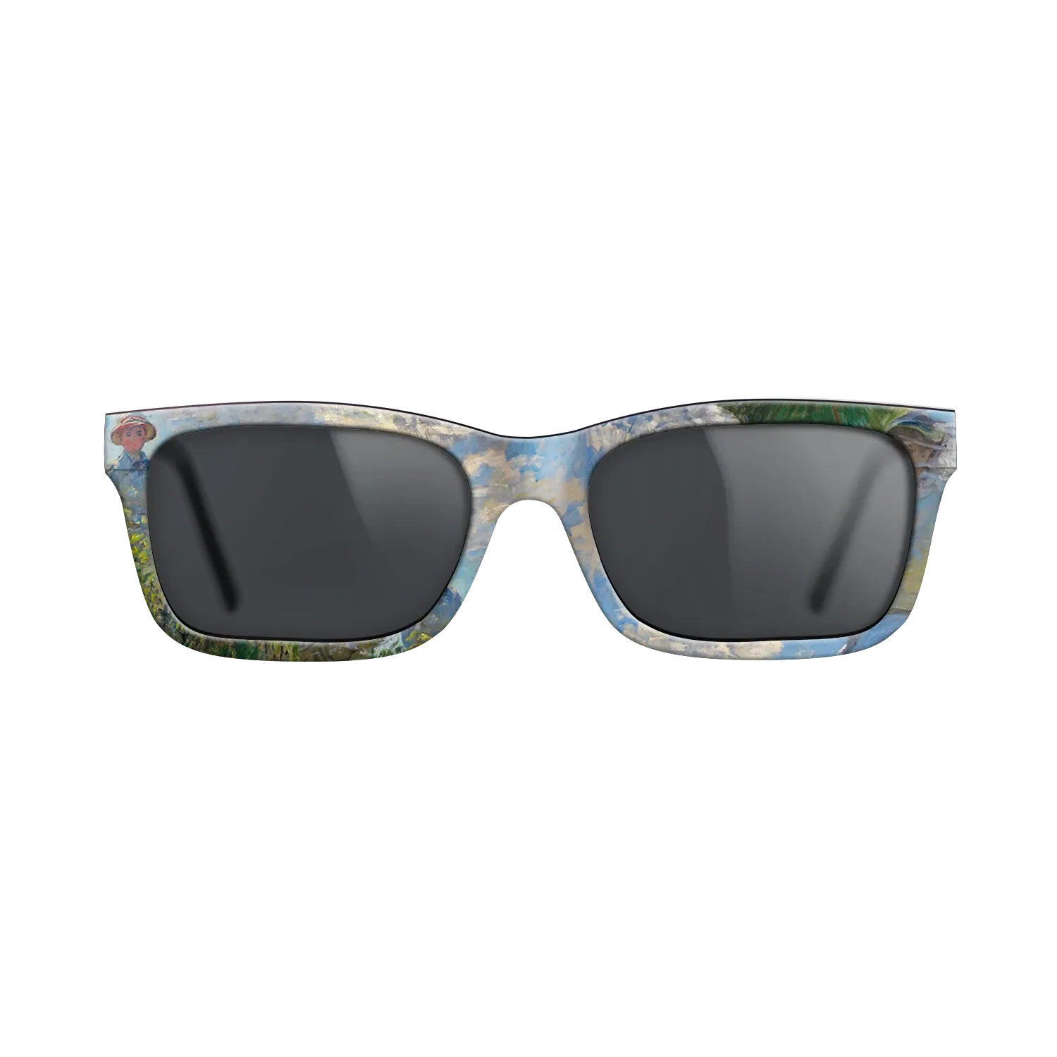 Oil Painting on Straight Grain Walnut: Rococo - The Promenade, Woman with a Parasol, 1875 - Claude Monet - The Sage - Rectangle - 1101 - SIRIS wood optic