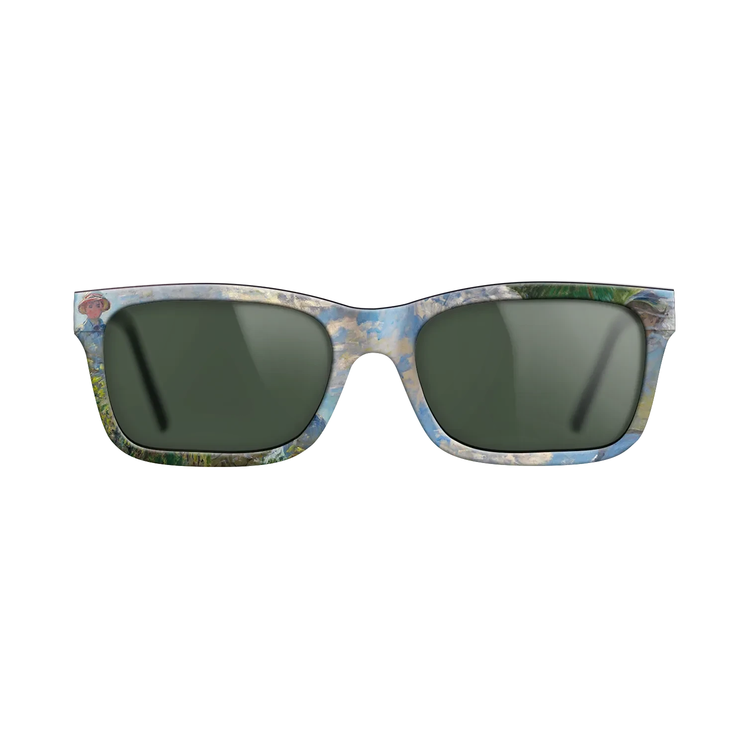 Oil Painting on Straight Grain Walnut: Rococo - The Promenade, Woman with a Parasol, 1875 - Claude Monet - The Sage - Rectangle - 1101 - SIRIS wood optic